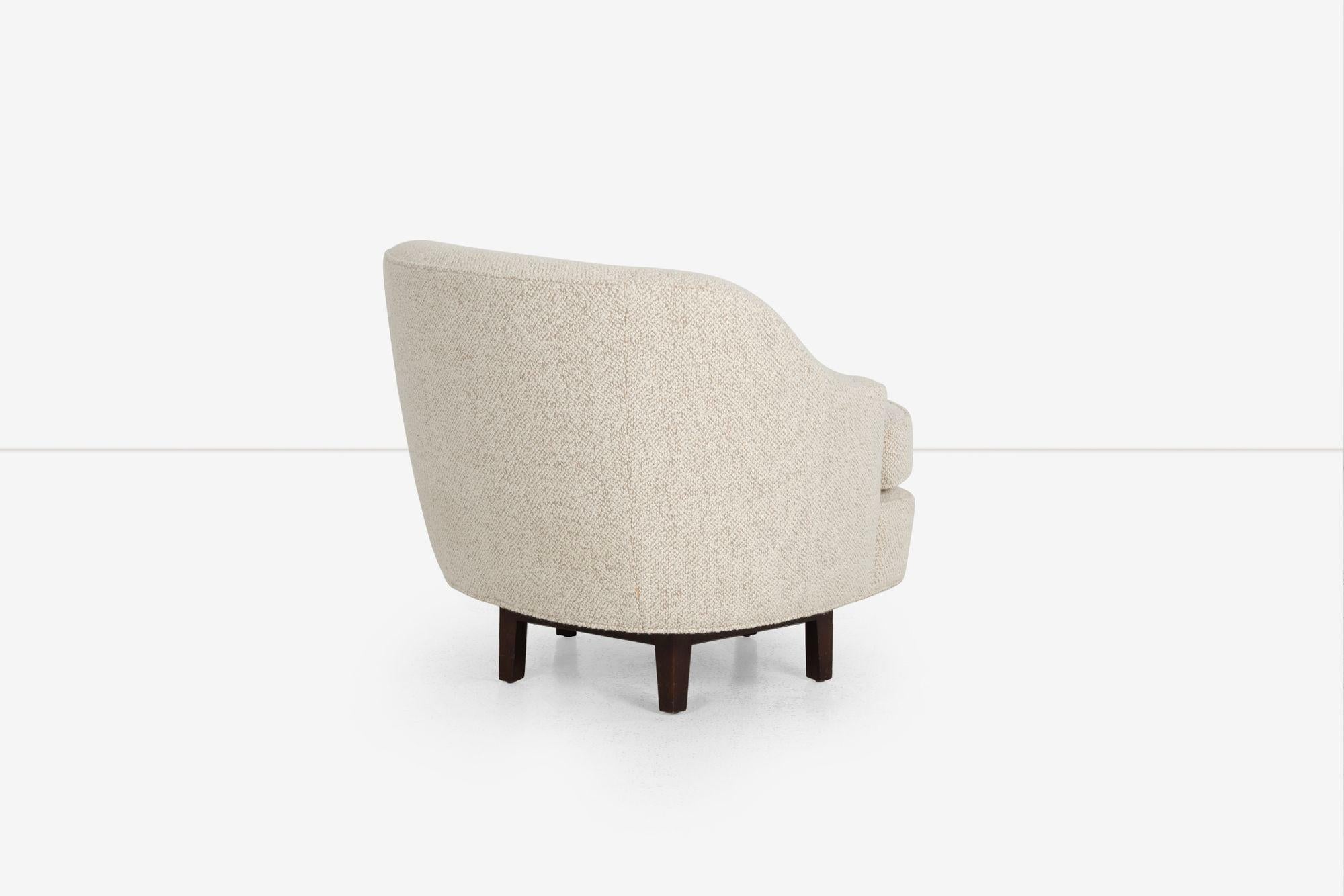 Bouclé Fauteuil de salon pivotant Edward Wormley pour Dunbar 1965 en vente