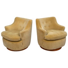 Edward Wormley for Dunbar Swivel Lounge Chairs