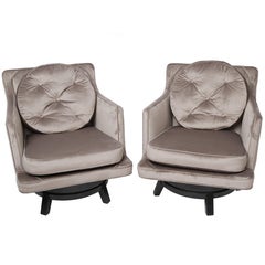 Edward Wormley for Dunbar Swivel Lounge Chairs