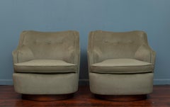 Edward Wormley for Dunbar Swivel Lounge Chairs, Model 4626