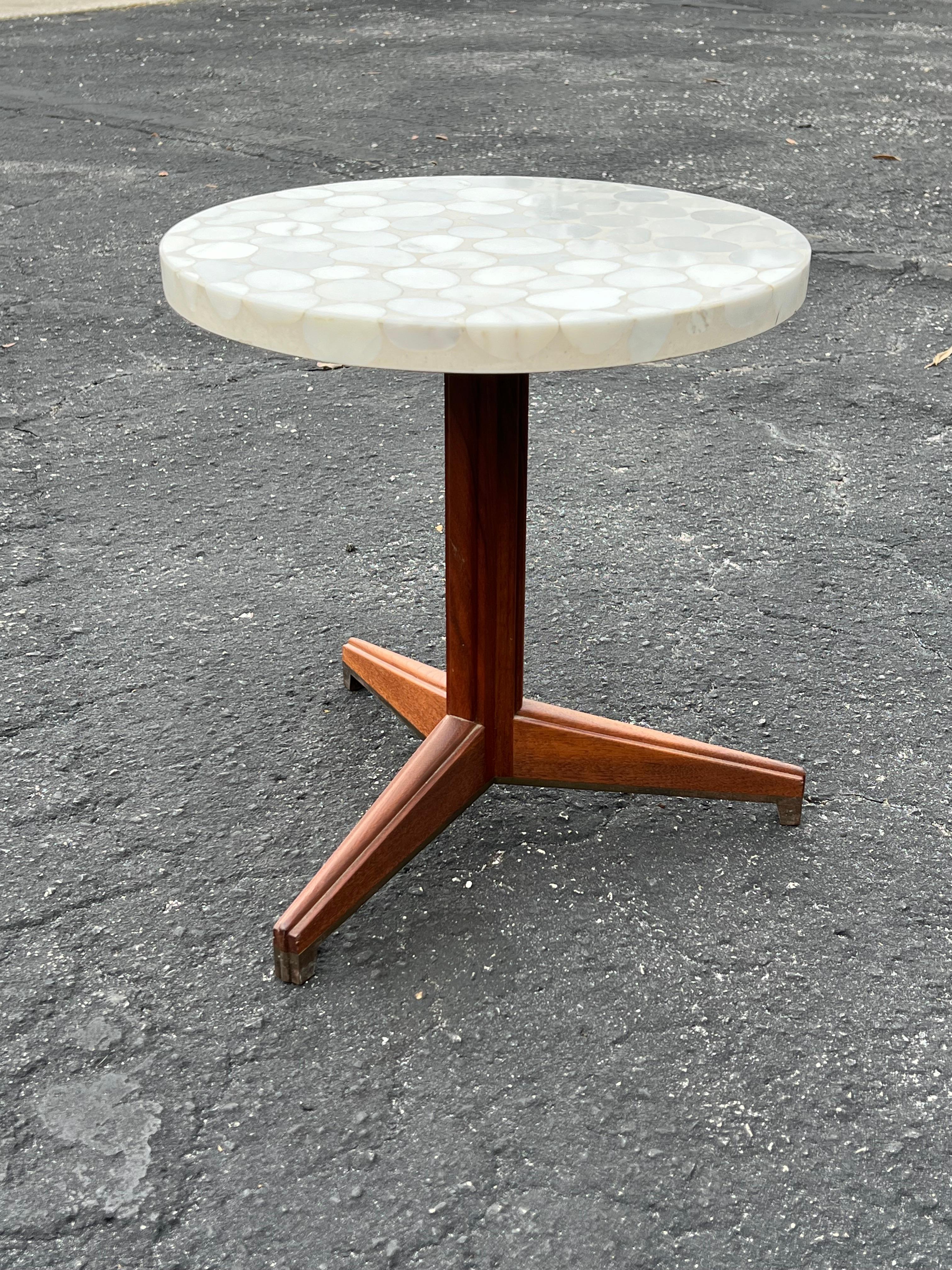 American Edward Wormley for Dunbar Table with Marble Terrazzo Top For Sale