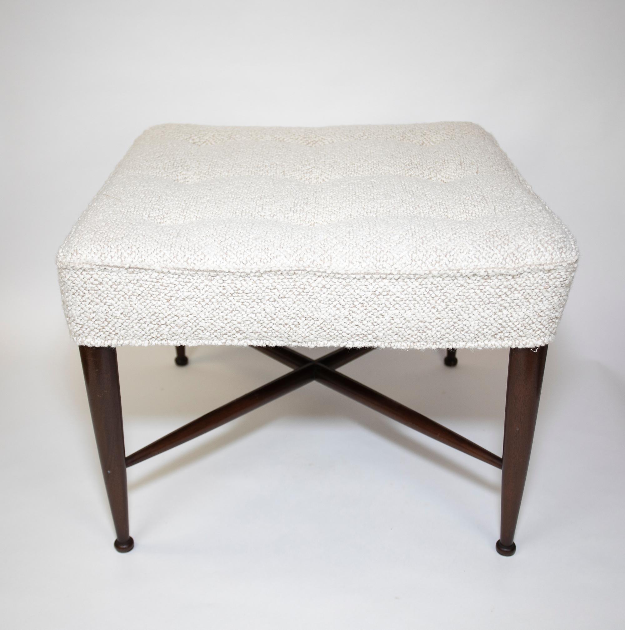 Upholstery Edward Wormley for Dunbar Thebes Stools For Sale