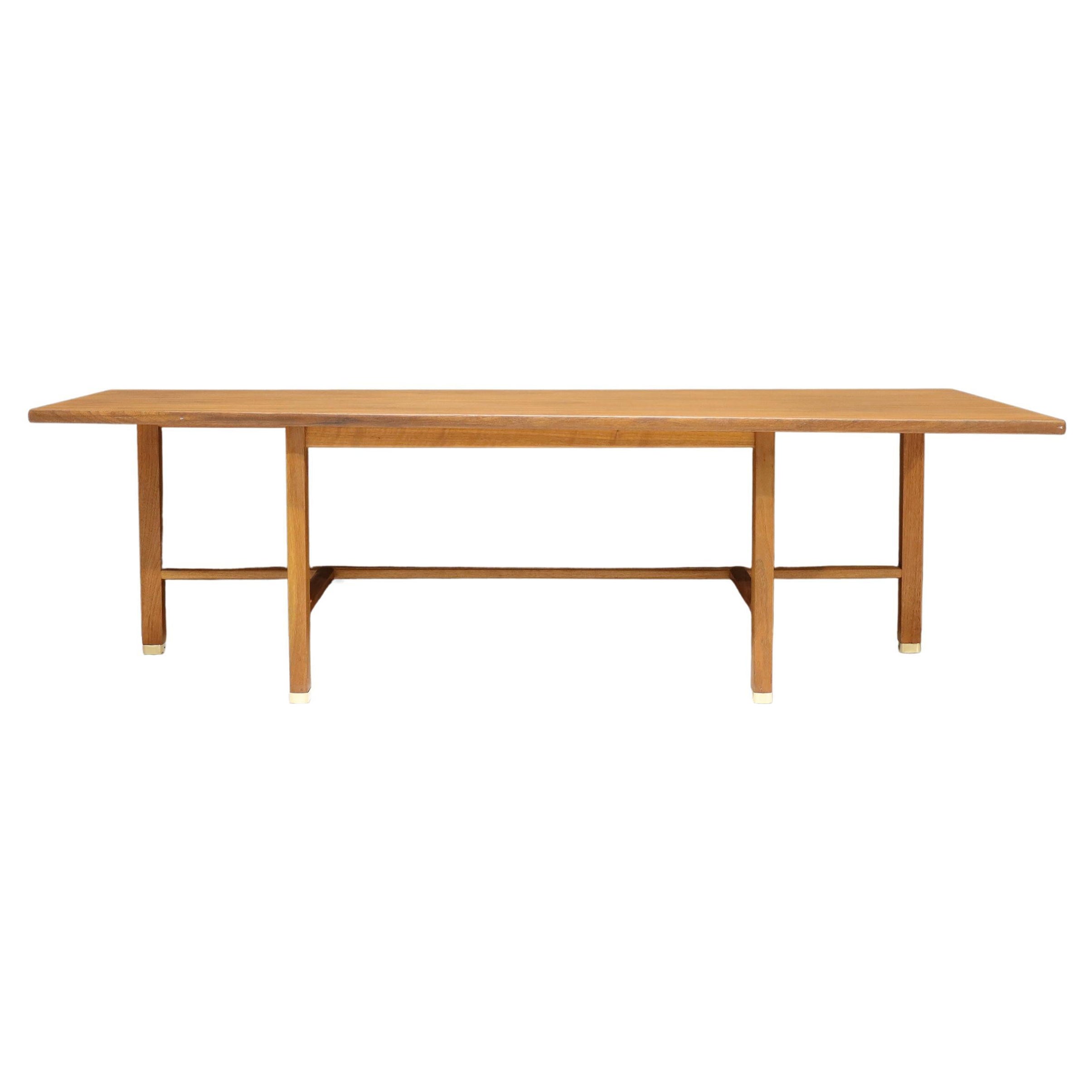 Pre-owned Dunbar Furniture Edward Wormley For Dunbar Trapezoid Top Cocktail Table In Brown