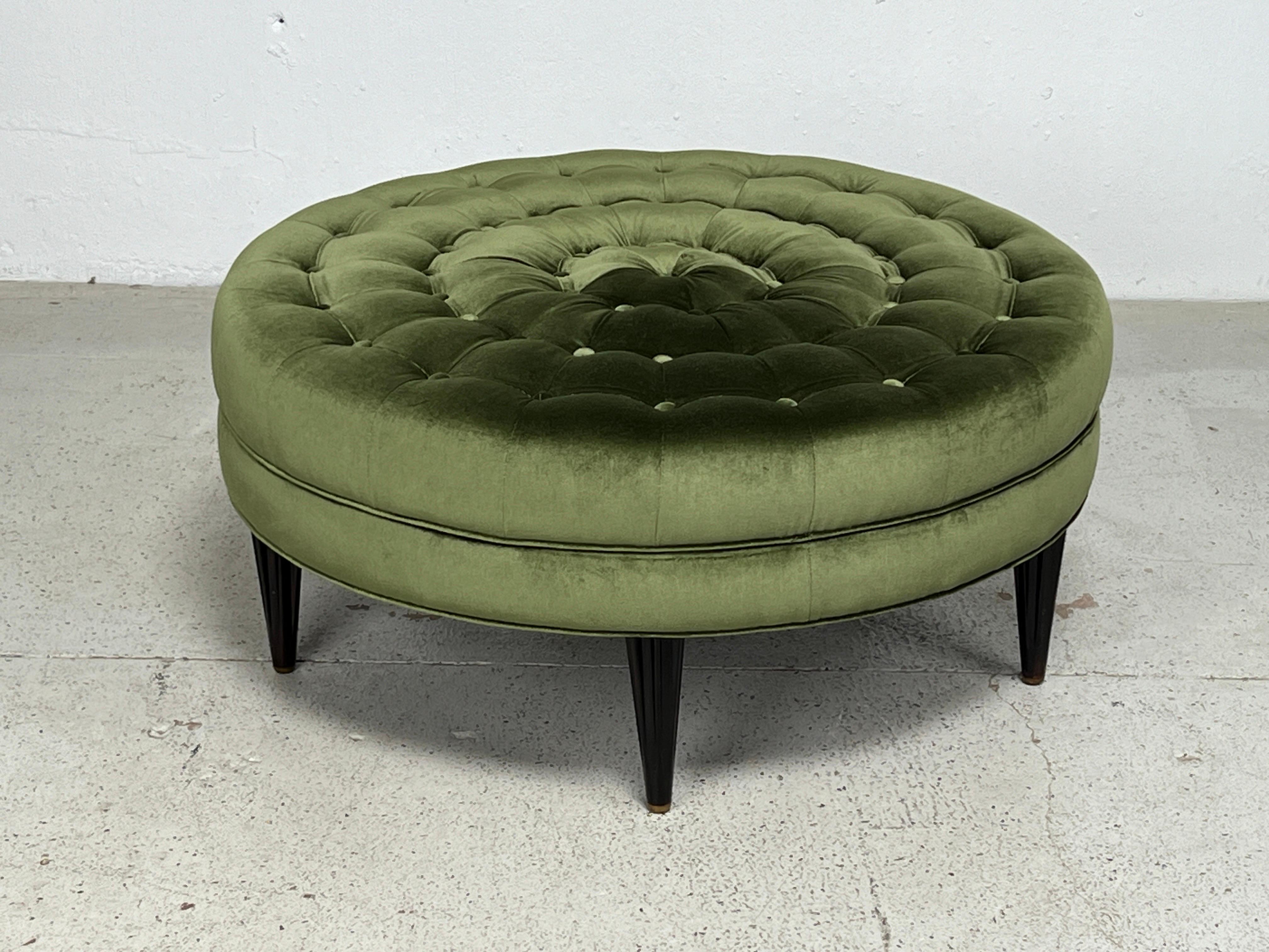 Edward Wormley for Dunbar Tufted ottoman  In Good Condition For Sale In Dallas, TX