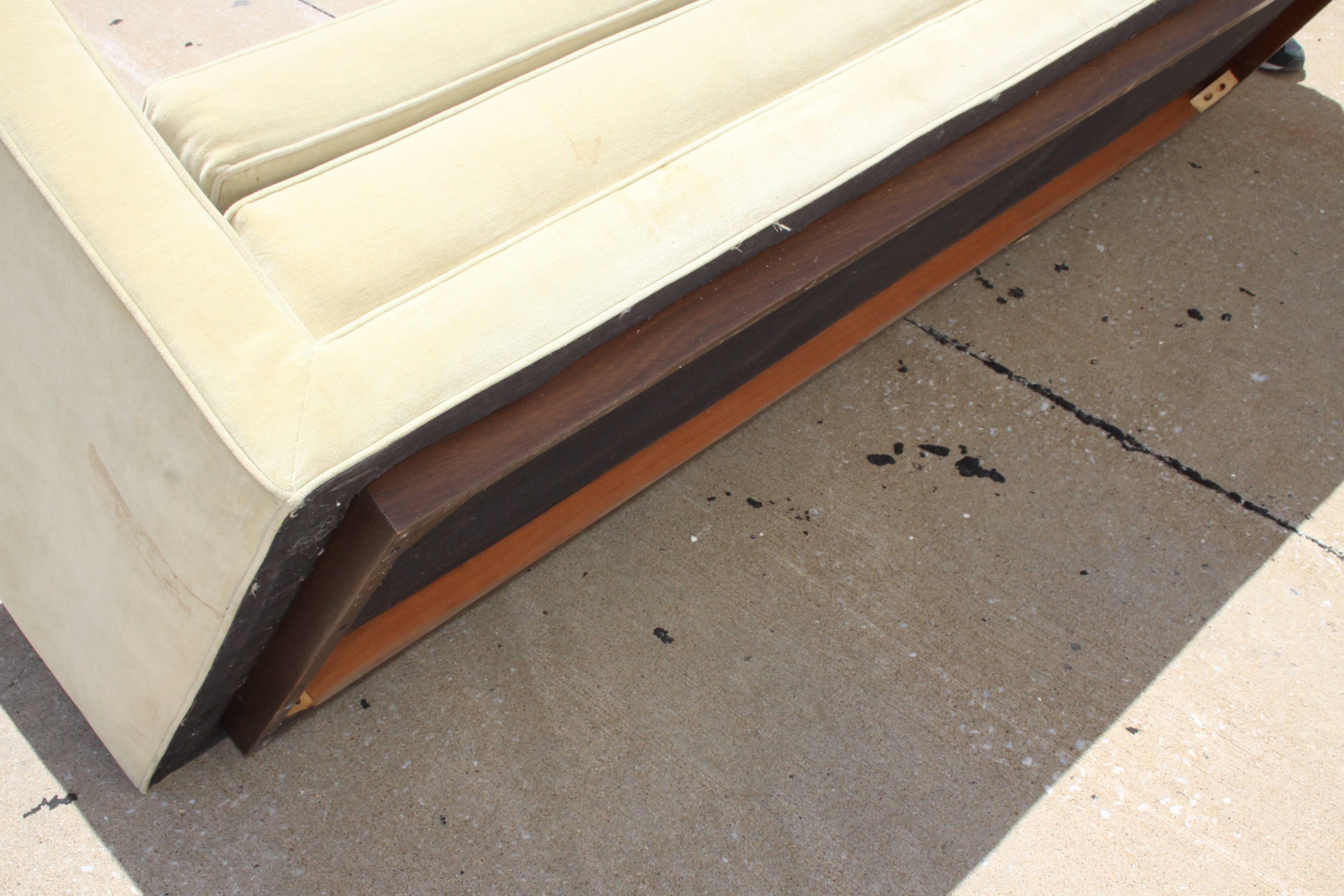Edward Wormley for Dunbar Tuxedo Sofa on Plinth Base 3