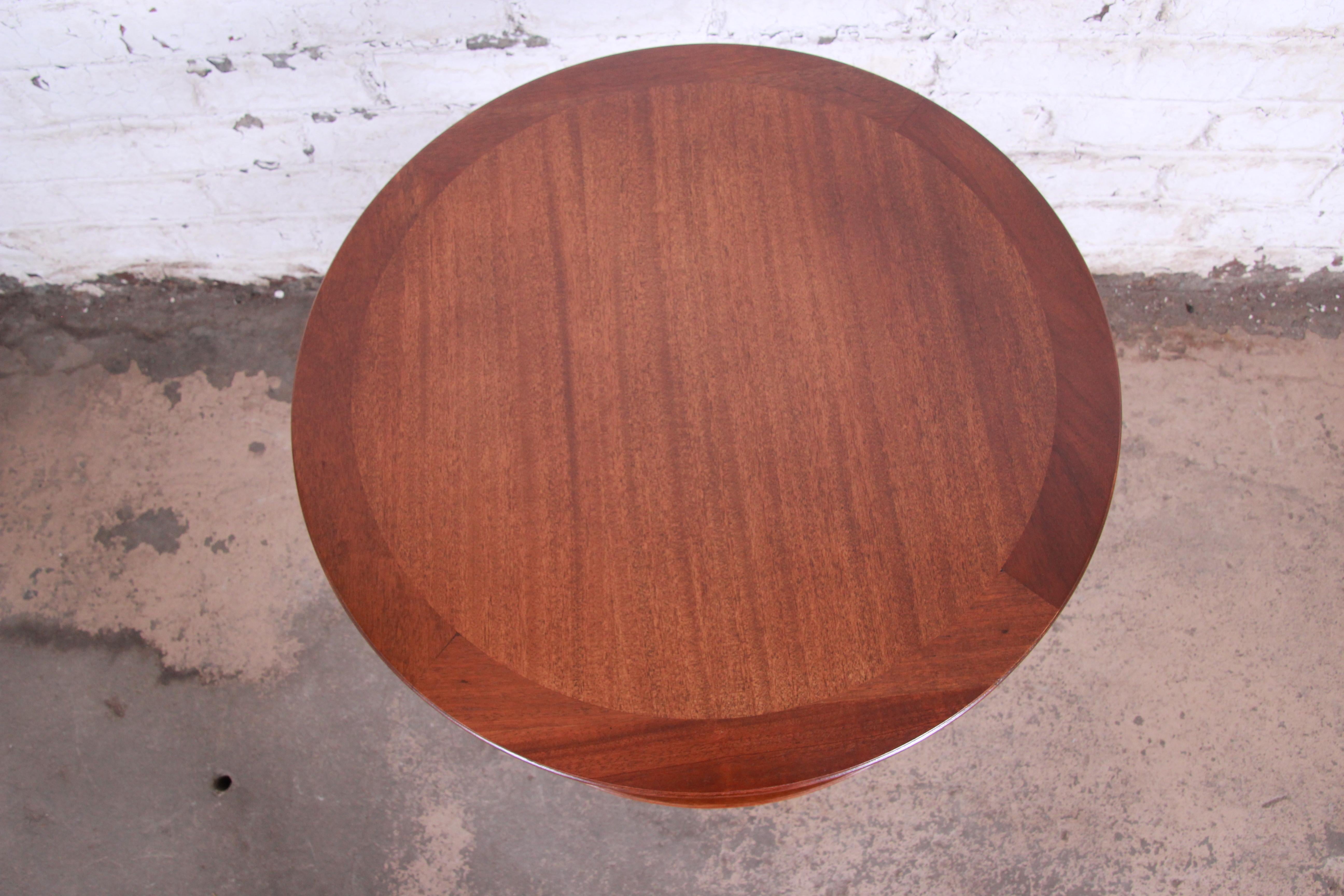 Mid-20th Century Edward Wormley for Dunbar Two-Tier Mahogany Side Table, Newly Restored