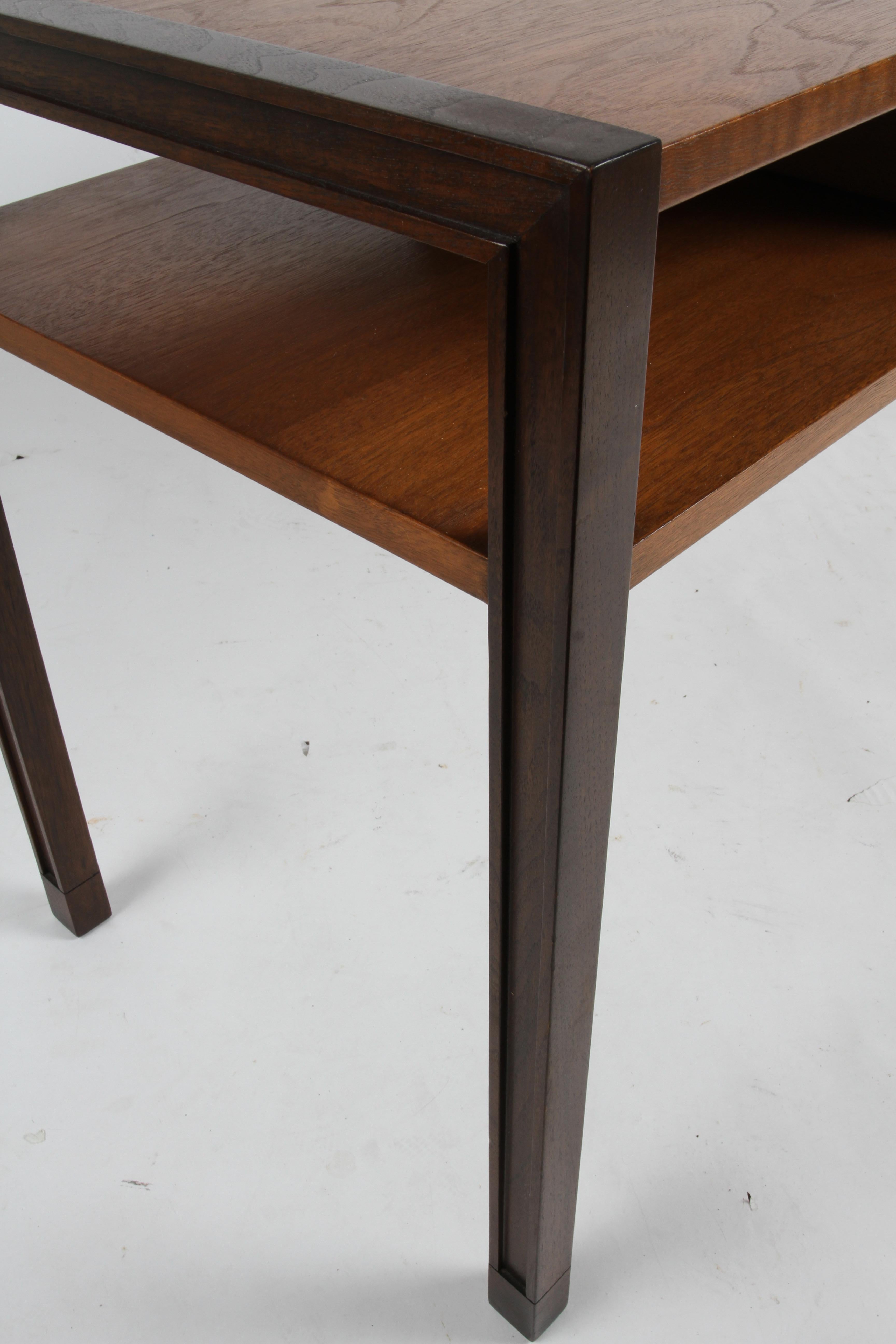 Edward Wormley for Dunbar Two-Tone Walnut Console or Sofa Table with Drawer 4