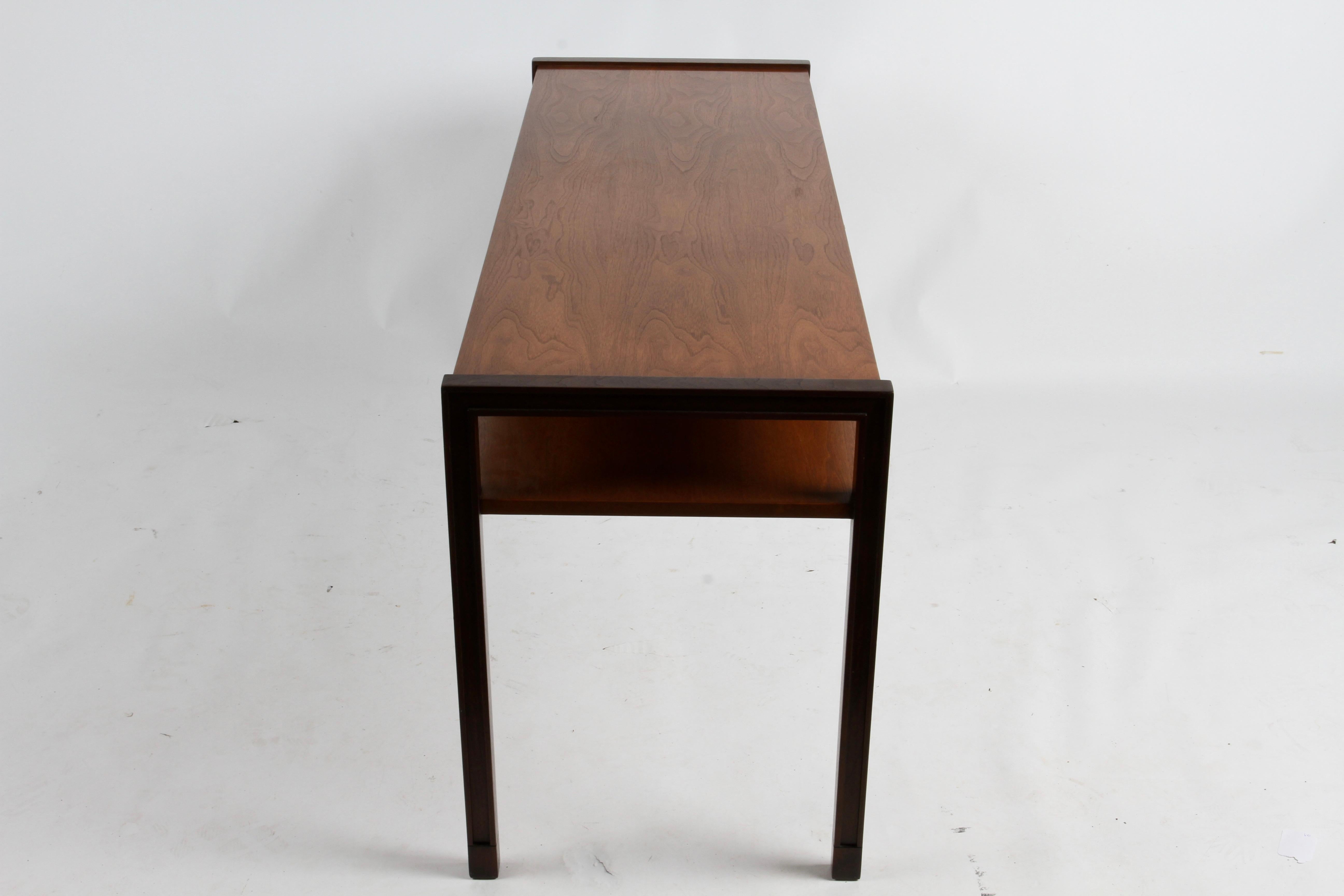 Edward Wormley for Dunbar Two-Tone Walnut Console or Sofa Table with Drawer 5