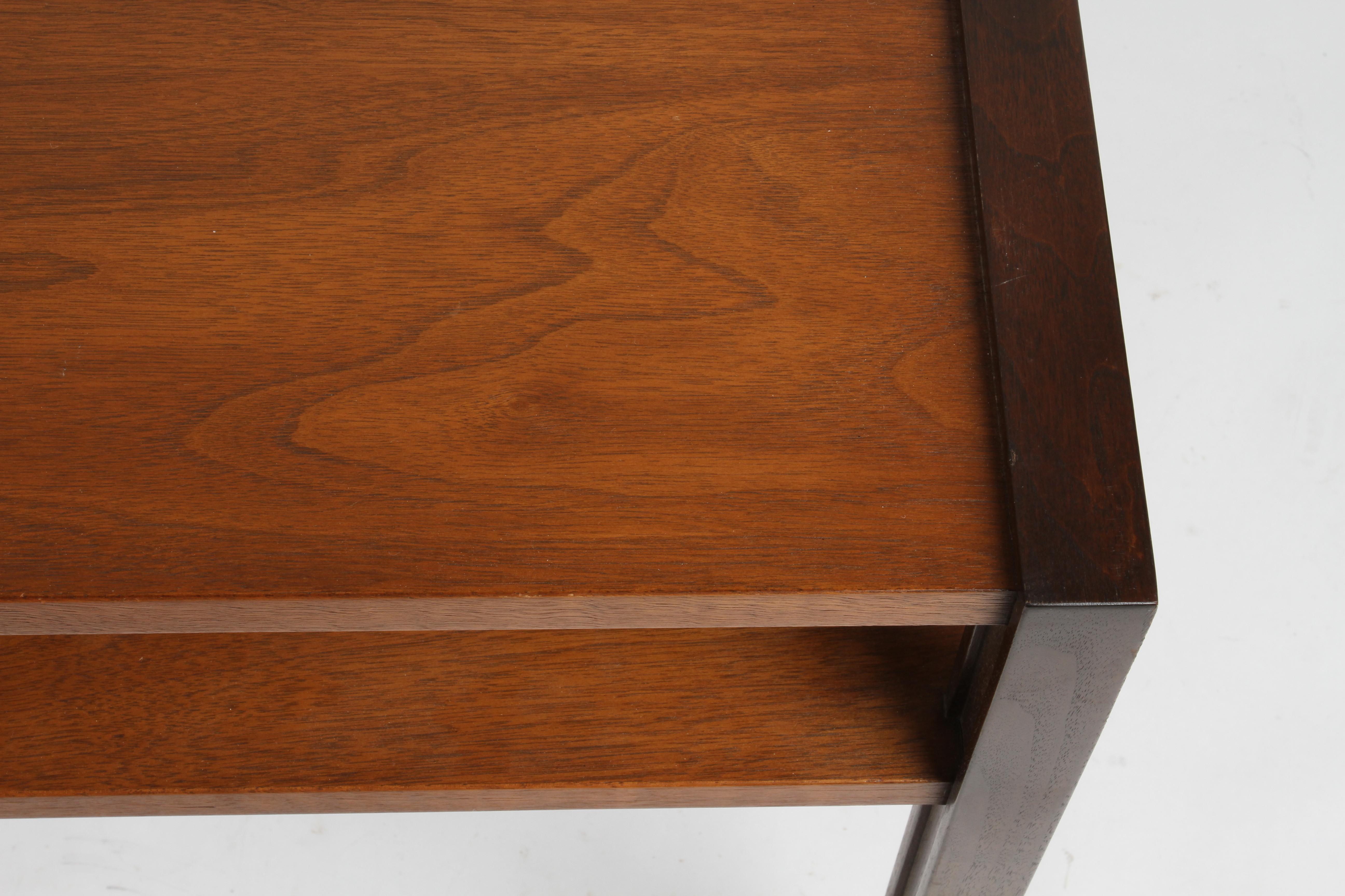 Edward Wormley for Dunbar Two-Tone Walnut Console or Sofa Table with Drawer 7