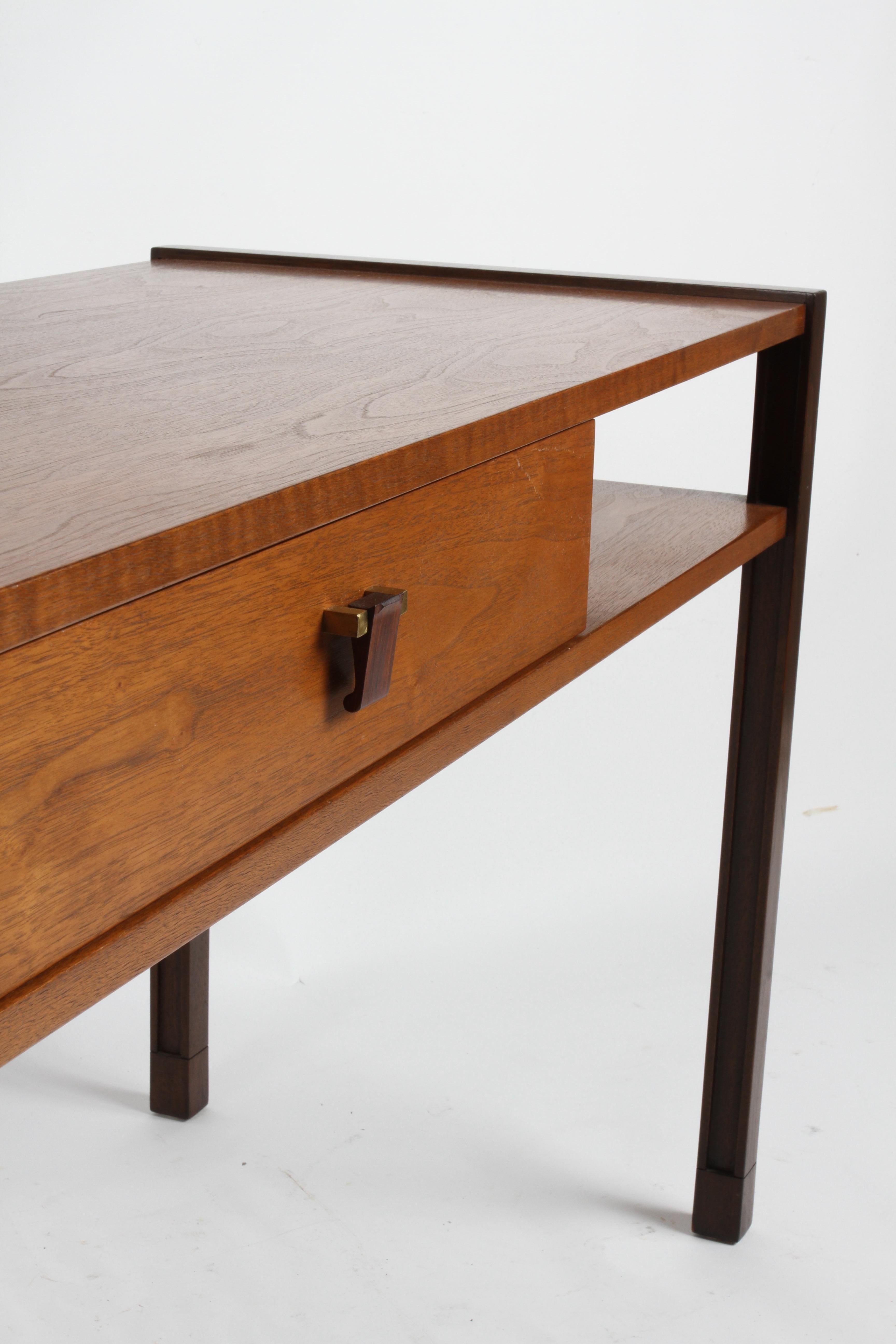 Edward Wormley for Dunbar Two-Tone Walnut Console or Sofa Table with Drawer 1
