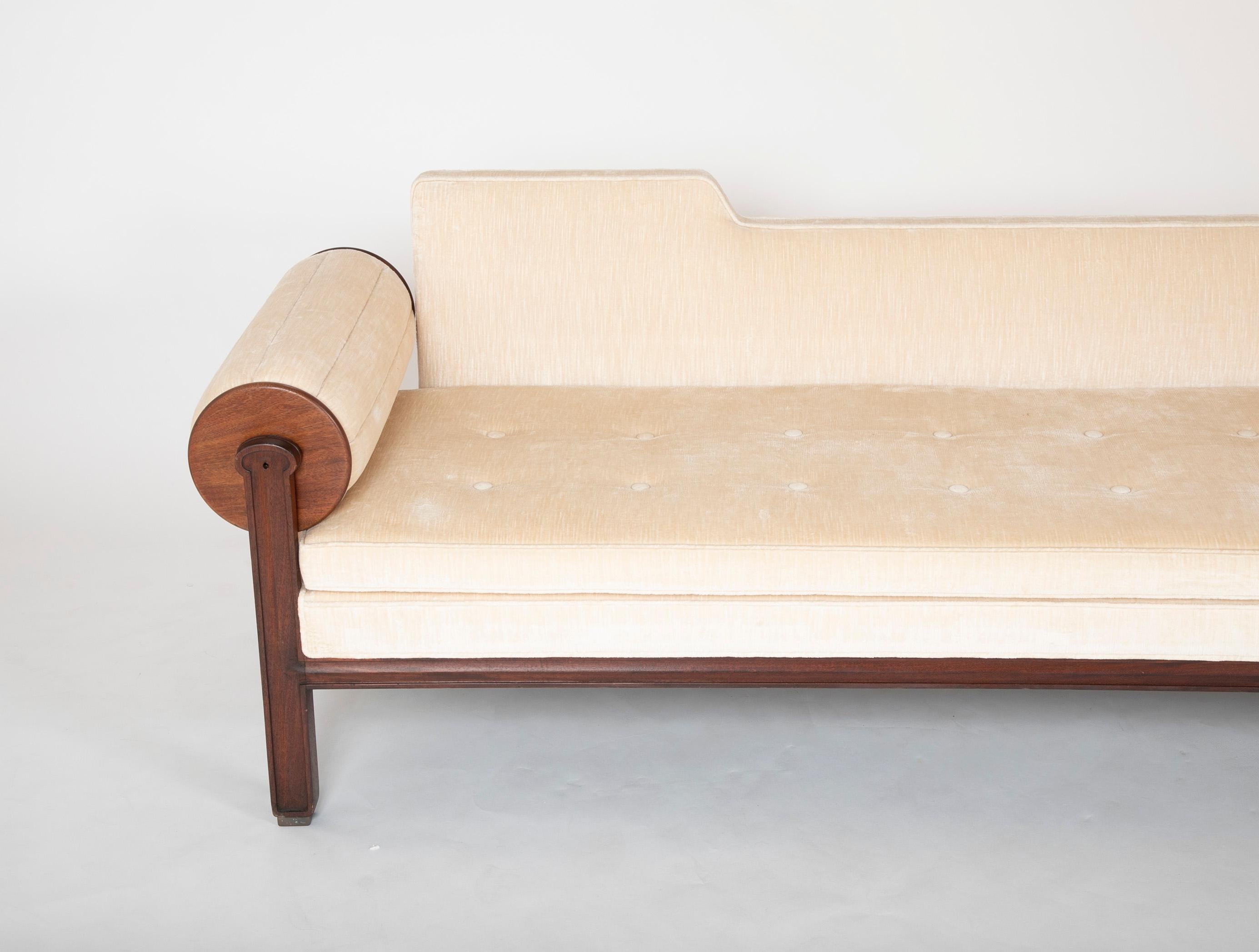 Walnut Edward Wormley for Dunbar Upholstered Daybed