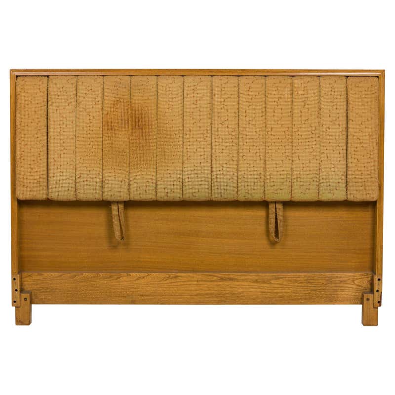 Edward Wormley for Dunbar Wooden Frame Caned Panel Full-Size Bed ...