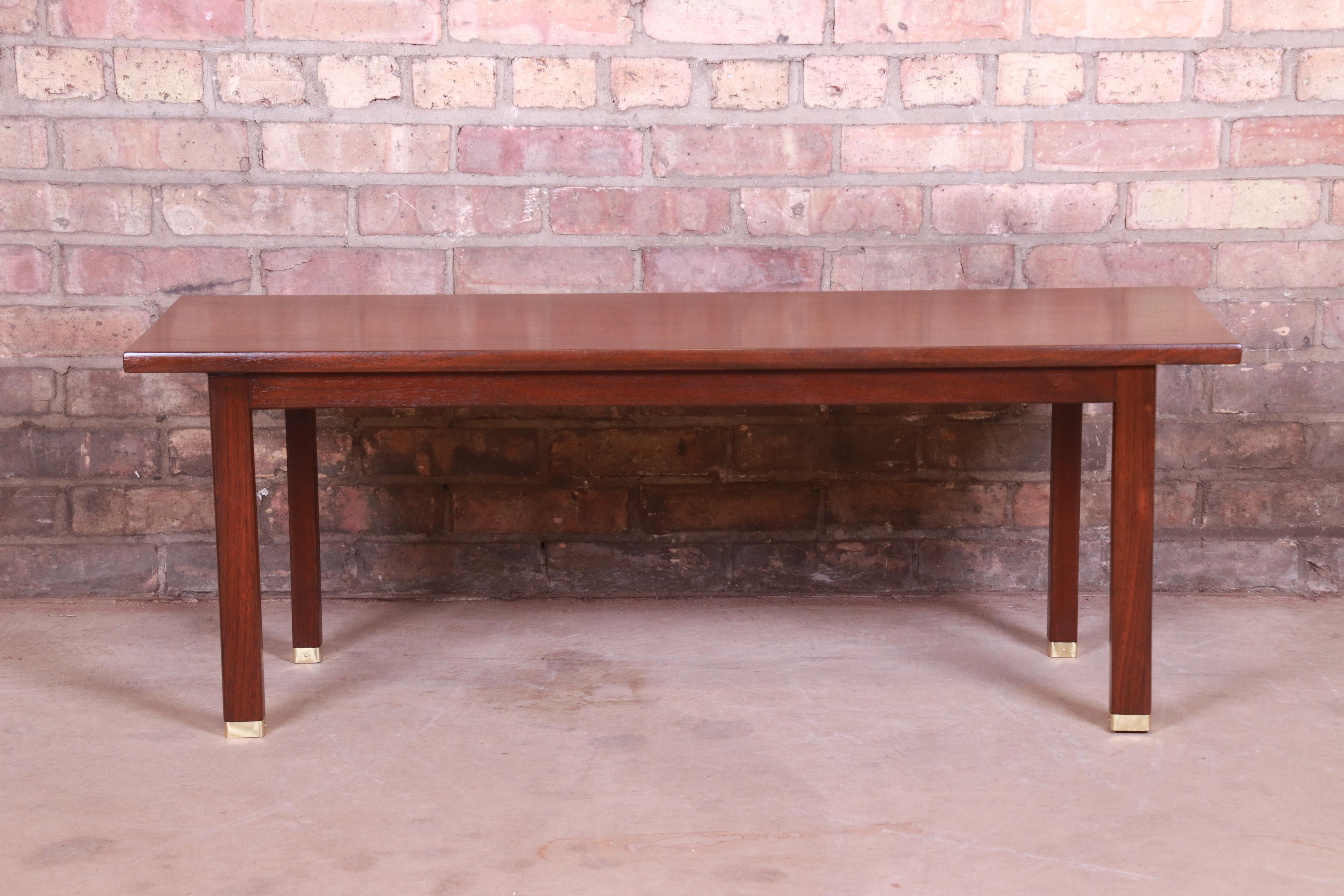 Edward Wormley for Dunbar Walnut Bench or Coffee Table, Newly Refinished 1