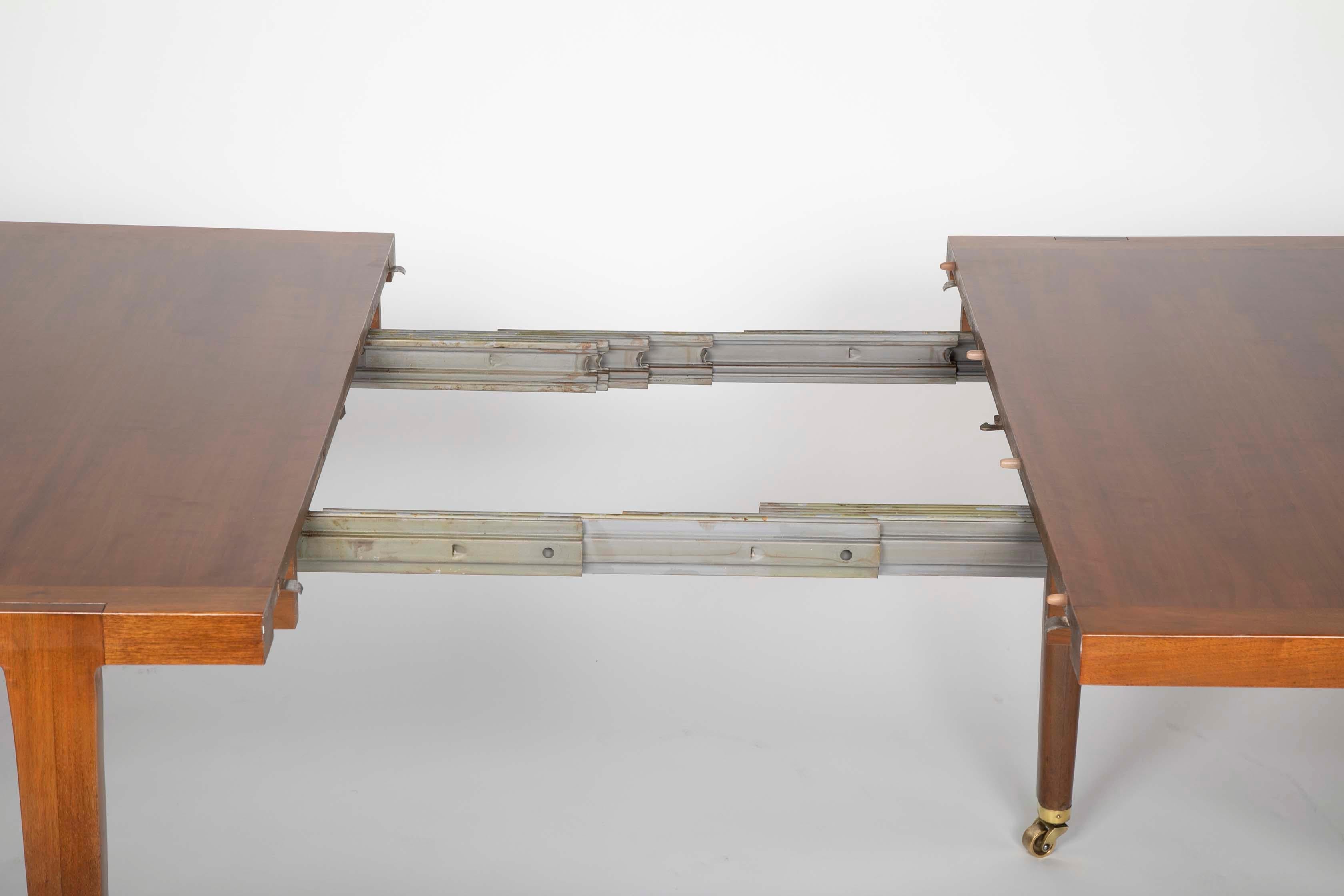 Edward Wormley for Dunbar Walnut Dining Table with Two Leaves 8
