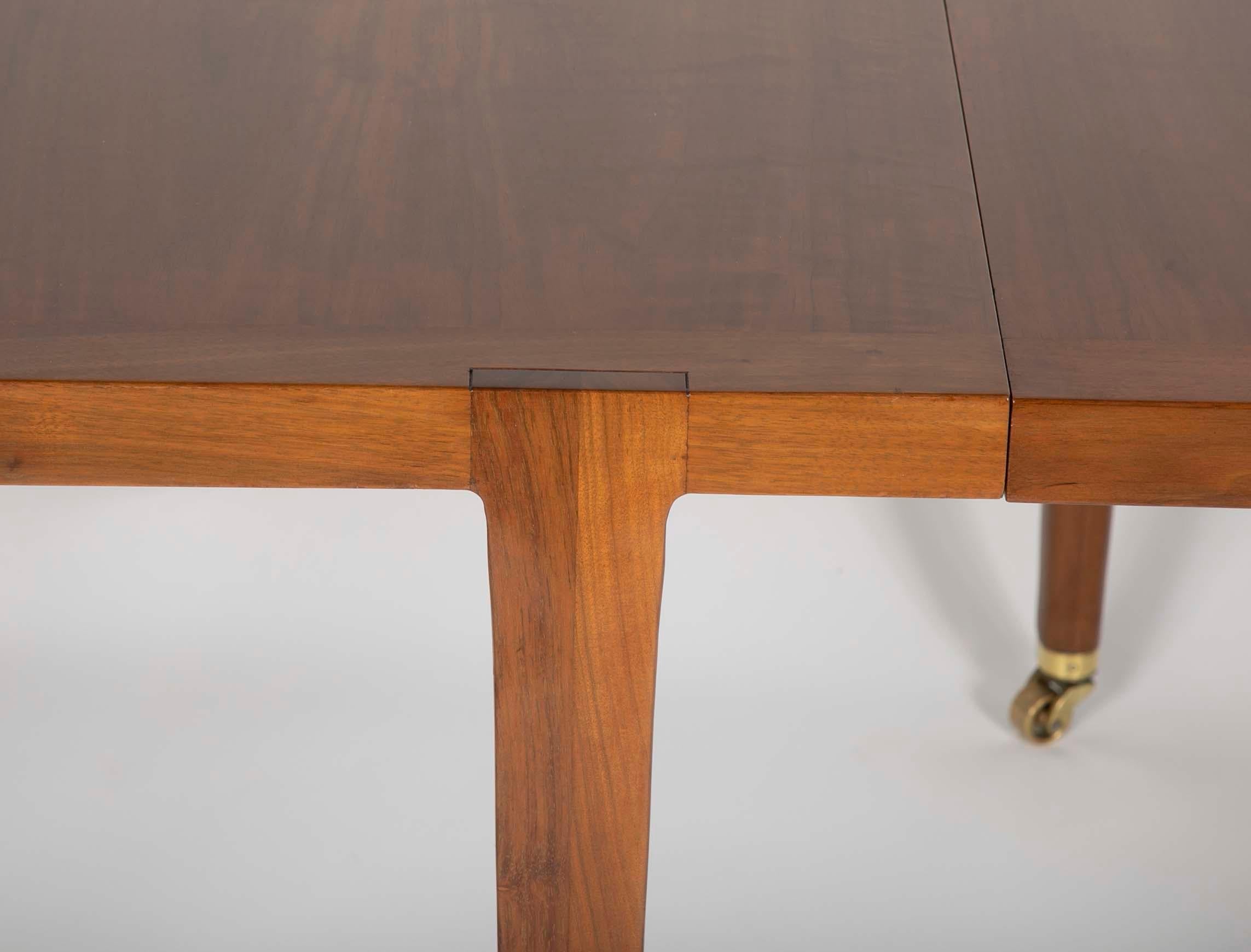 Edward Wormley for Dunbar Walnut Dining Table with Two Leaves 2