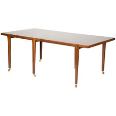 Edward Wormley for Dunbar Walnut Dining Table with Two Leaves