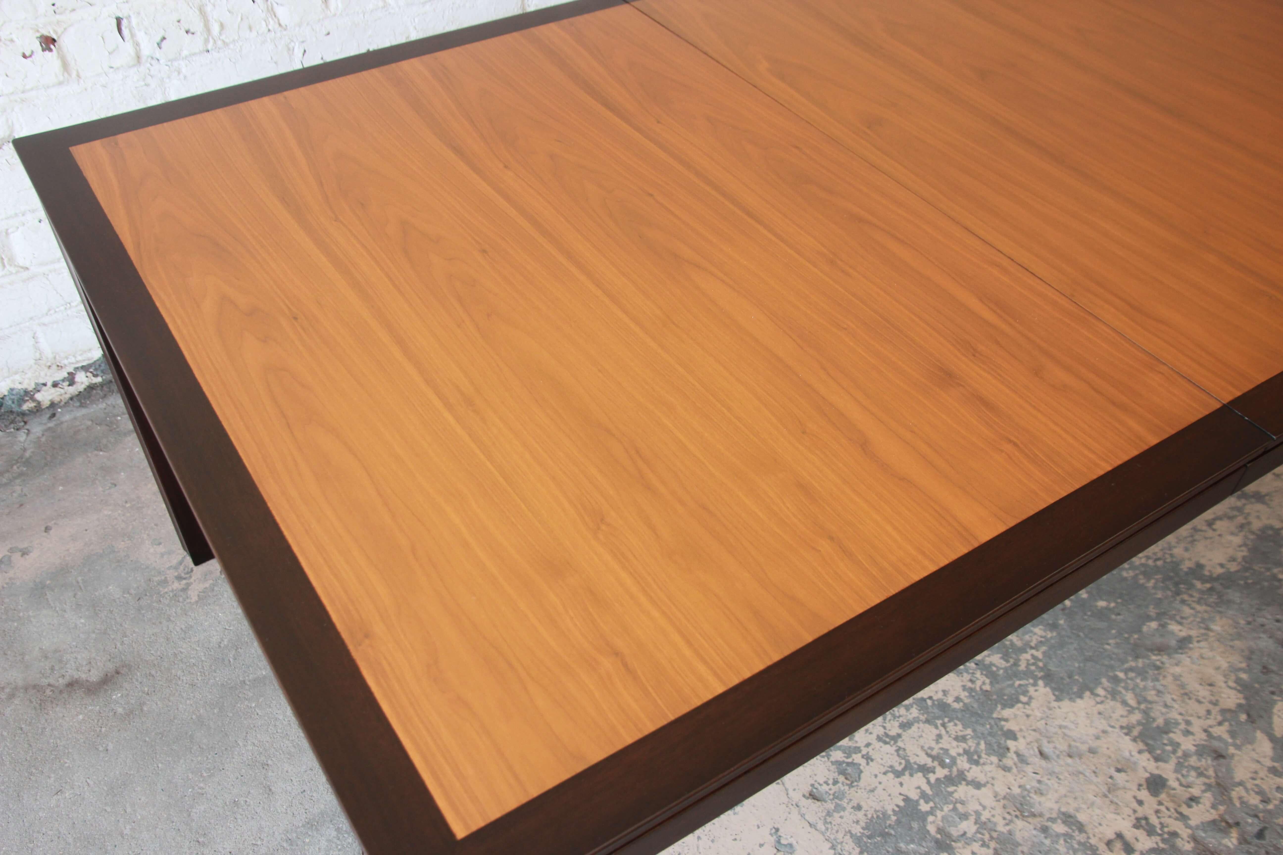 Edward Wormley for Dunbar Walnut Extension Dining Table 2