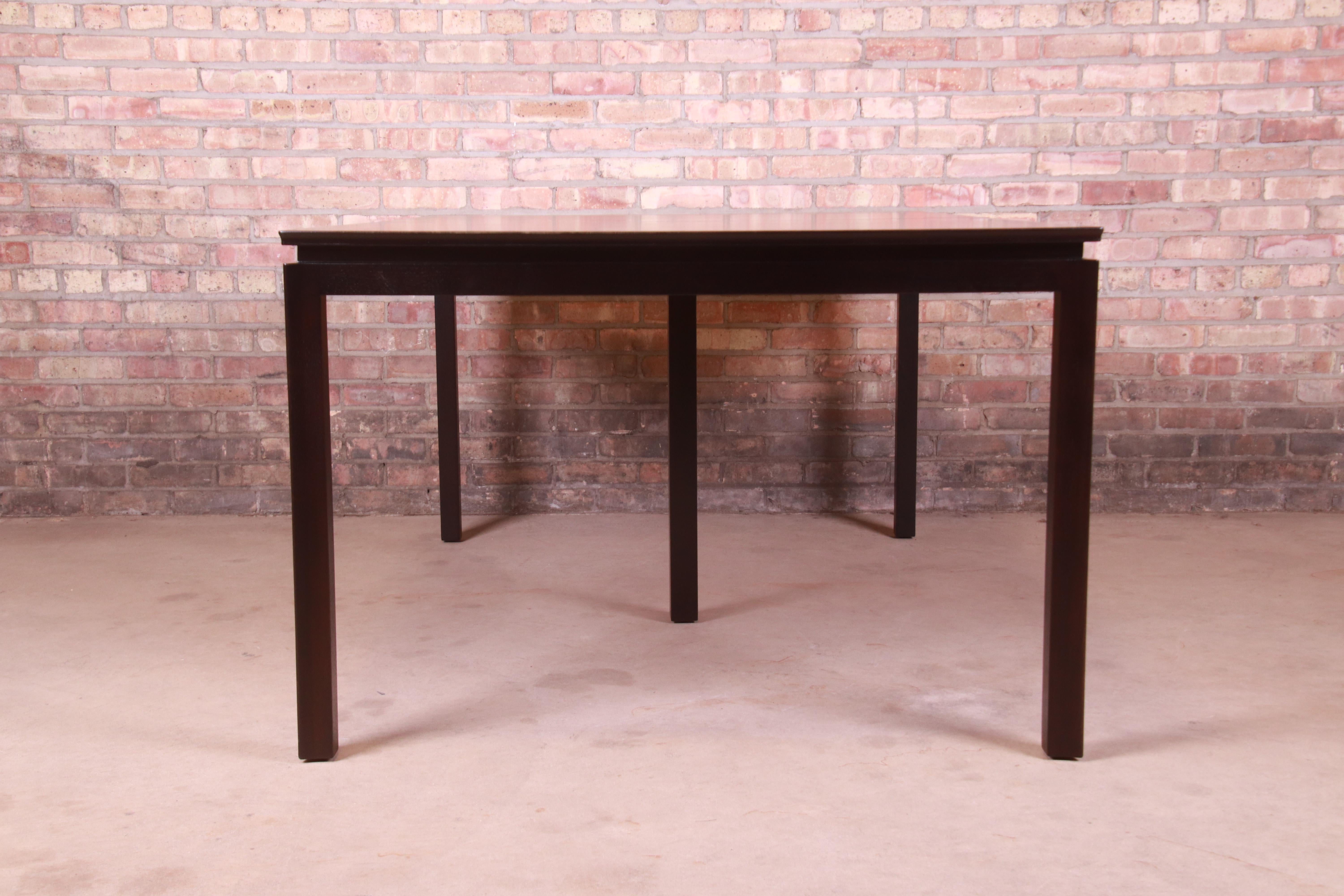 Edward Wormley for Dunbar Walnut Extension Dining Table, Newly Refinished For Sale 4