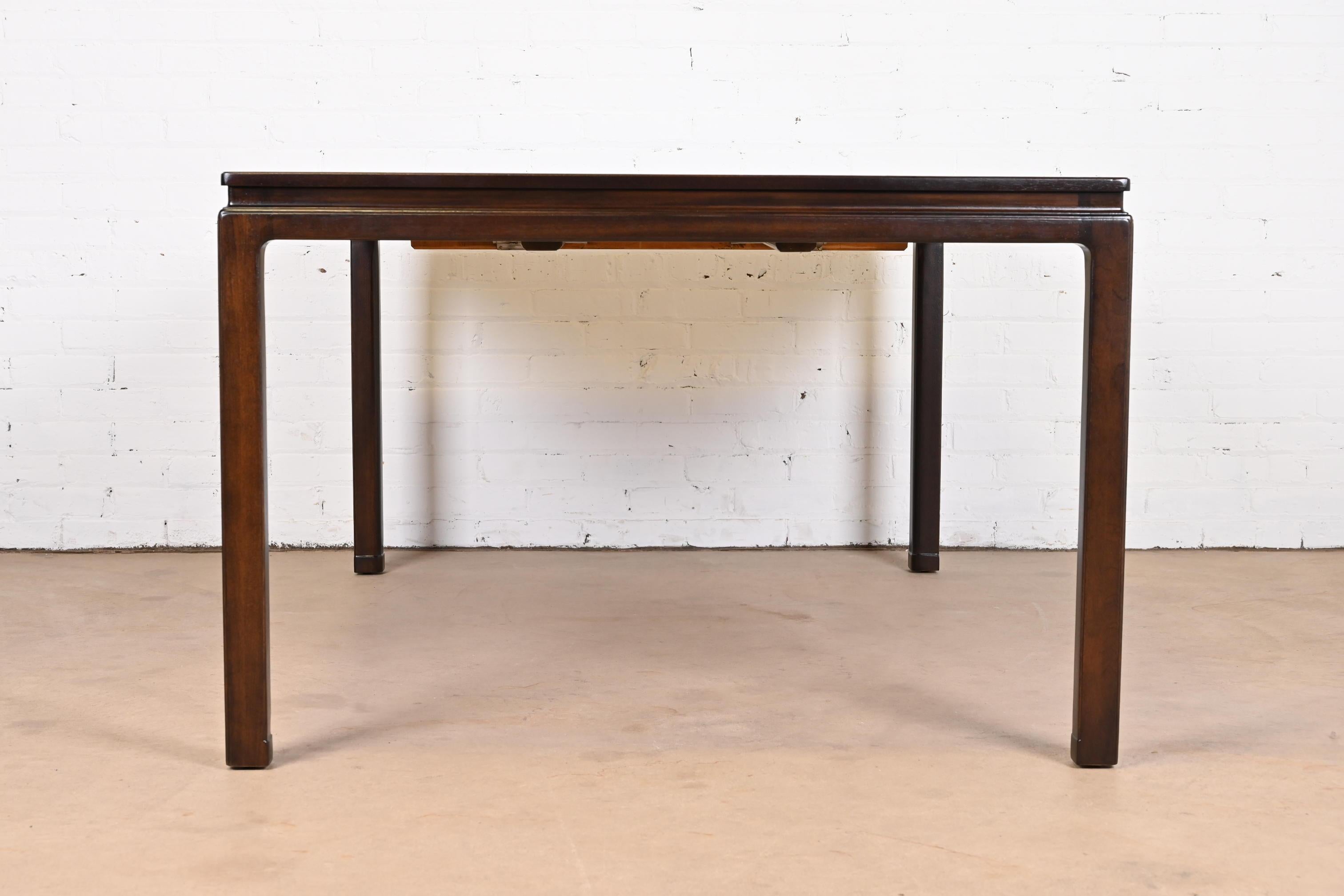 Edward Wormley for Dunbar Walnut Extension Dining Table, Newly Refinished For Sale 13