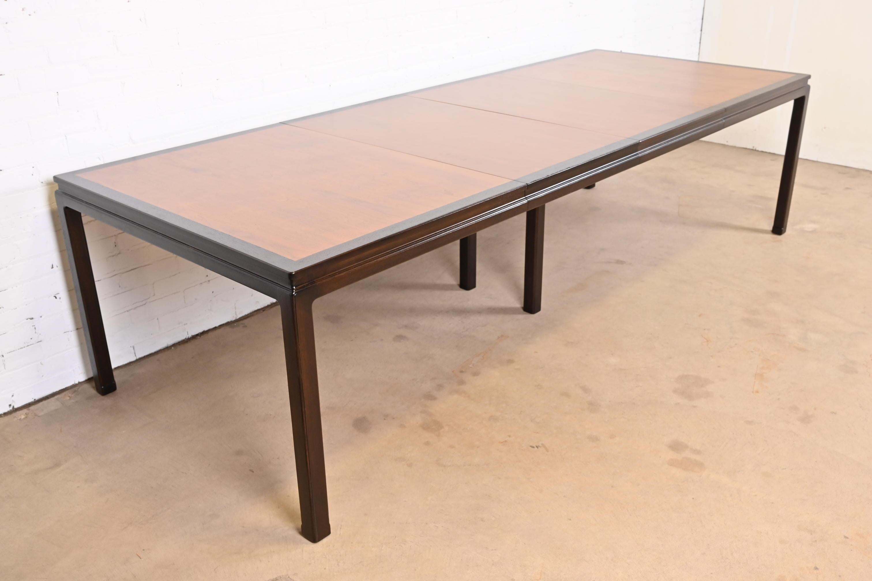 Mid-20th Century Edward Wormley for Dunbar Walnut Extension Dining Table, Newly Refinished For Sale