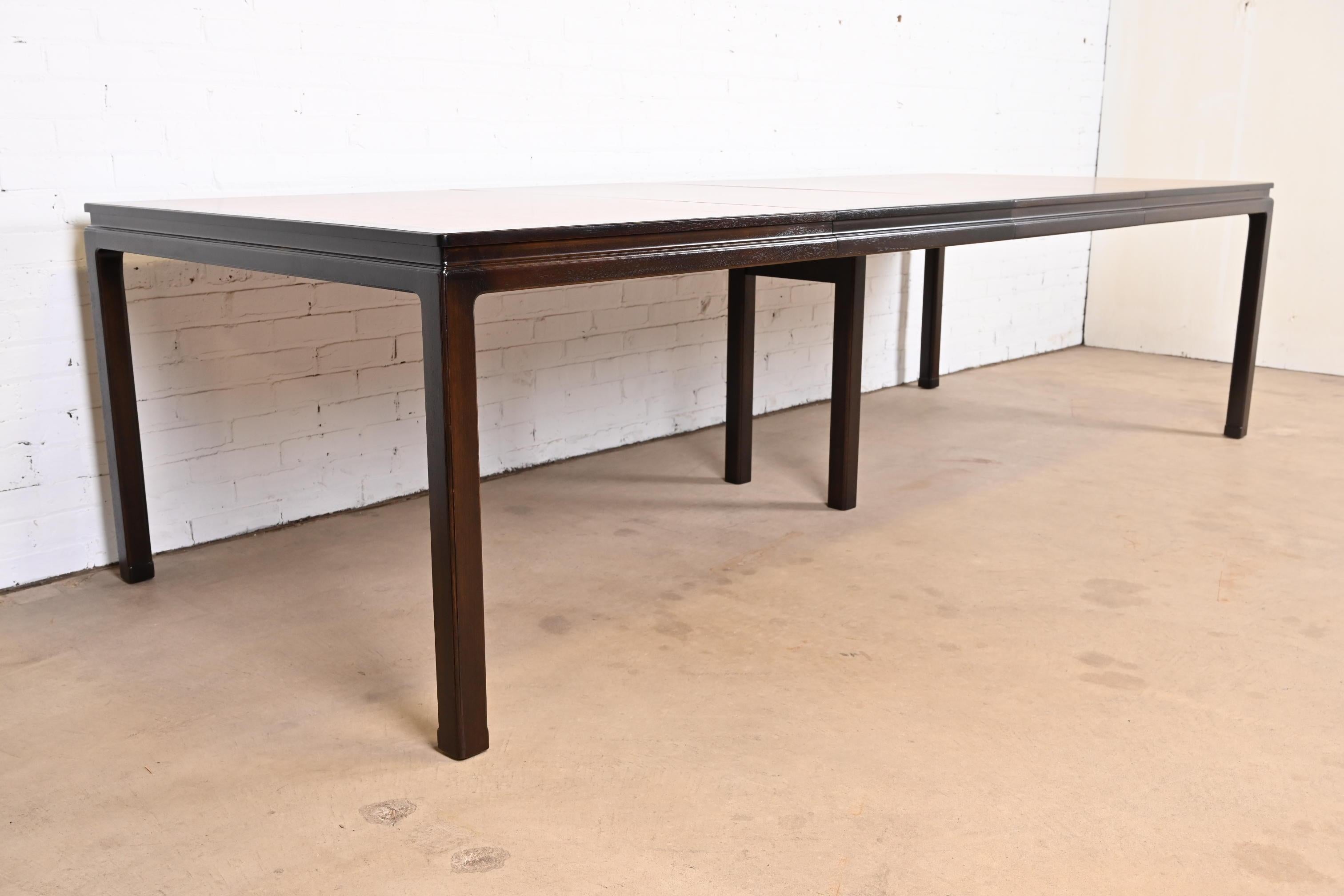 Edward Wormley for Dunbar Walnut Extension Dining Table, Newly Refinished For Sale 1