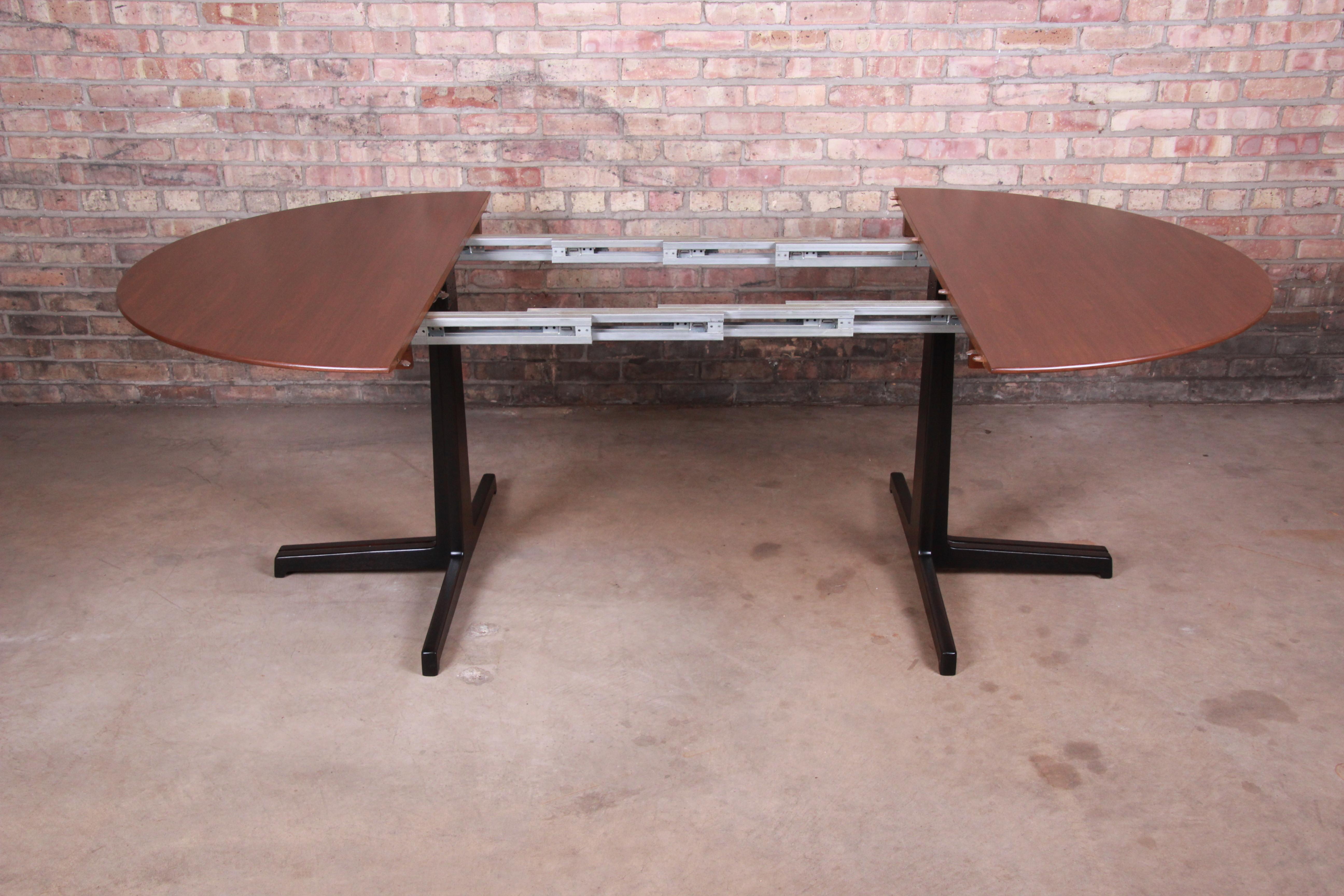 Edward Wormley for Dunbar Walnut Extension Dining Table, Newly Restored 8