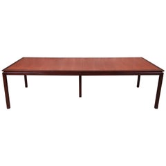 Edward Wormley for Dunbar Walnut Extension Dining Table, Newly Restored