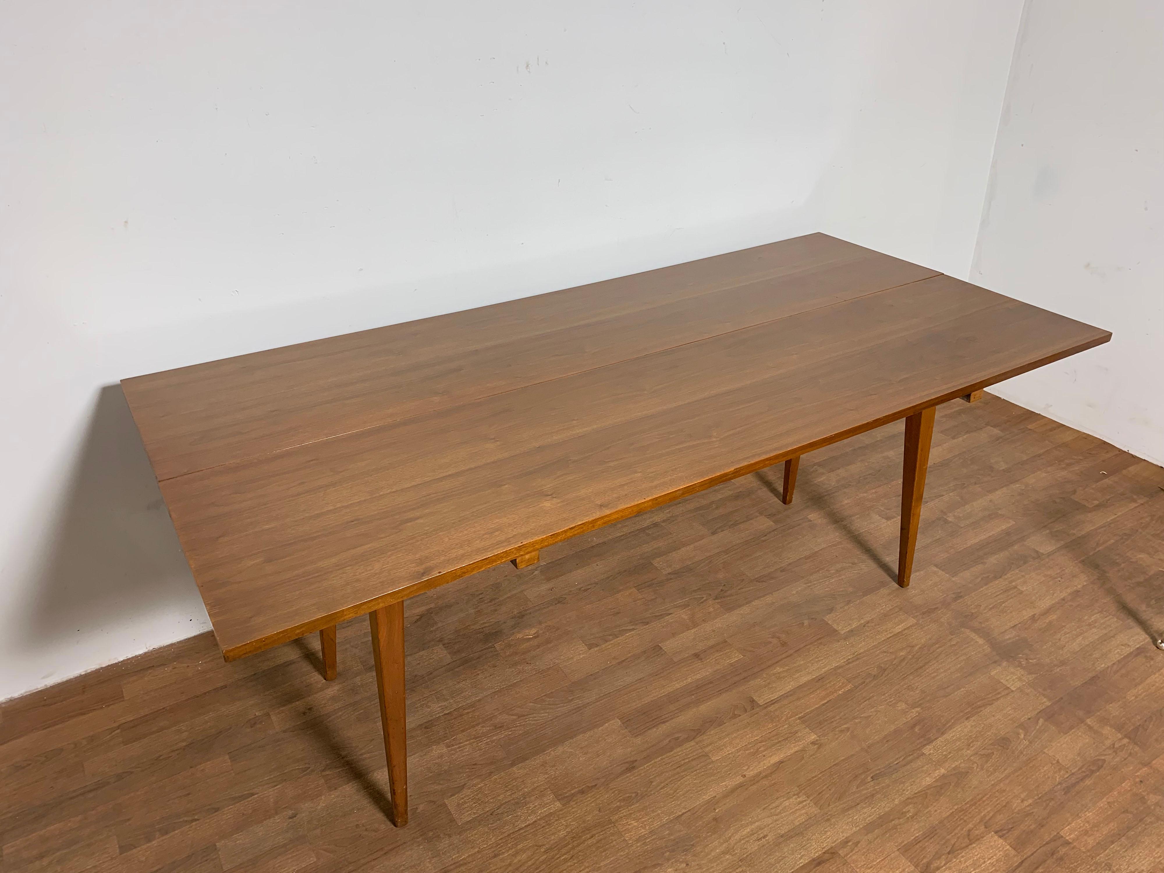 Mid-20th Century Edward Wormley for Dunbar Walnut Flip Top Console / Dining Table, Circa 1950s