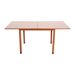 Edward Wormley for Dunbar Walnut Flip Top Dining or Game Table, Newly Refinished