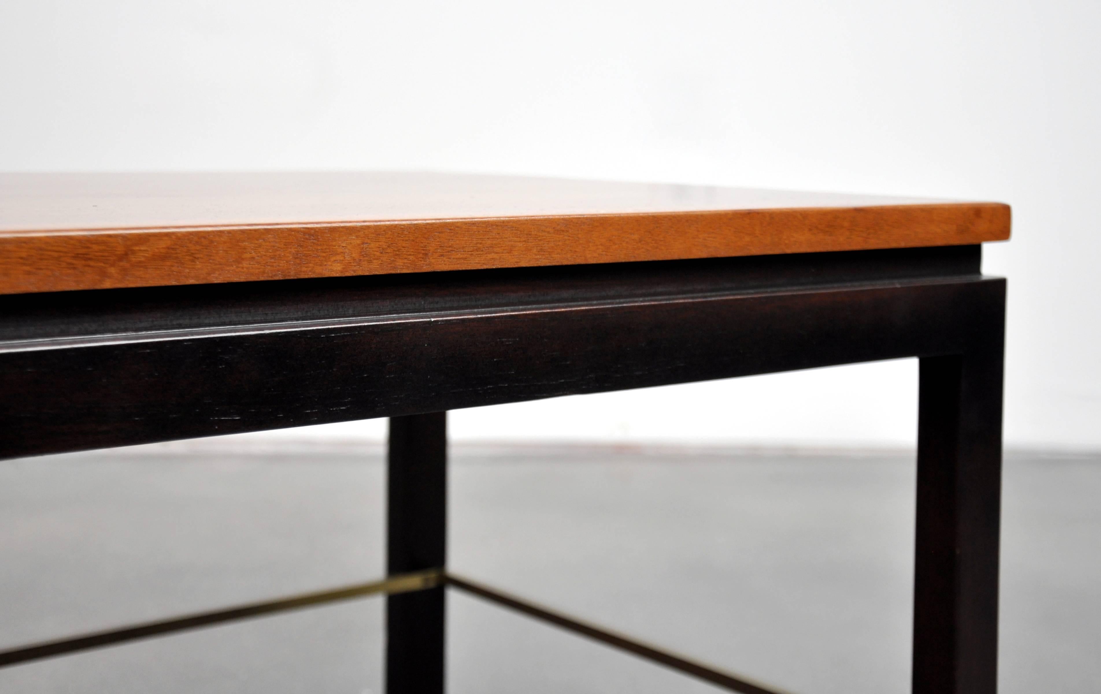 Ed Wormley for Dunbar Mahogany and Brass Side Table 1