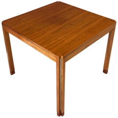 Edward Wormley for Dunbar Walnut Side Table with Rosewood and Aluminium Accents