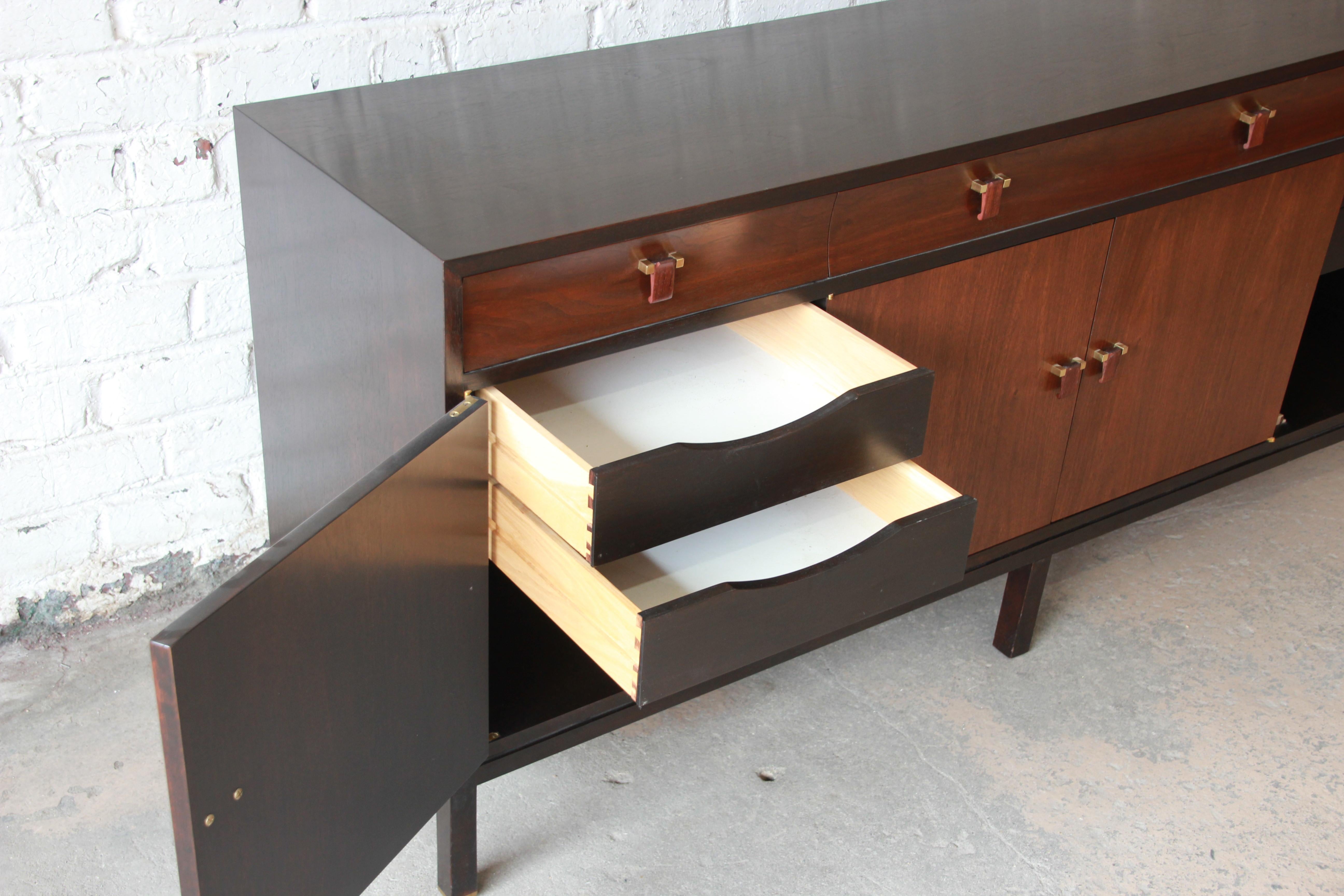 Edward Wormley for Dunbar Walnut Sideboard Credenza 5