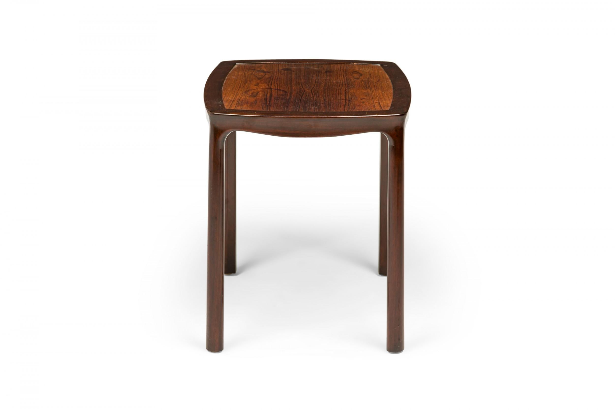 Mid-Century Modern Edward Wormley for Dunbar Wood Framed Inset Top End / Side Table For Sale
