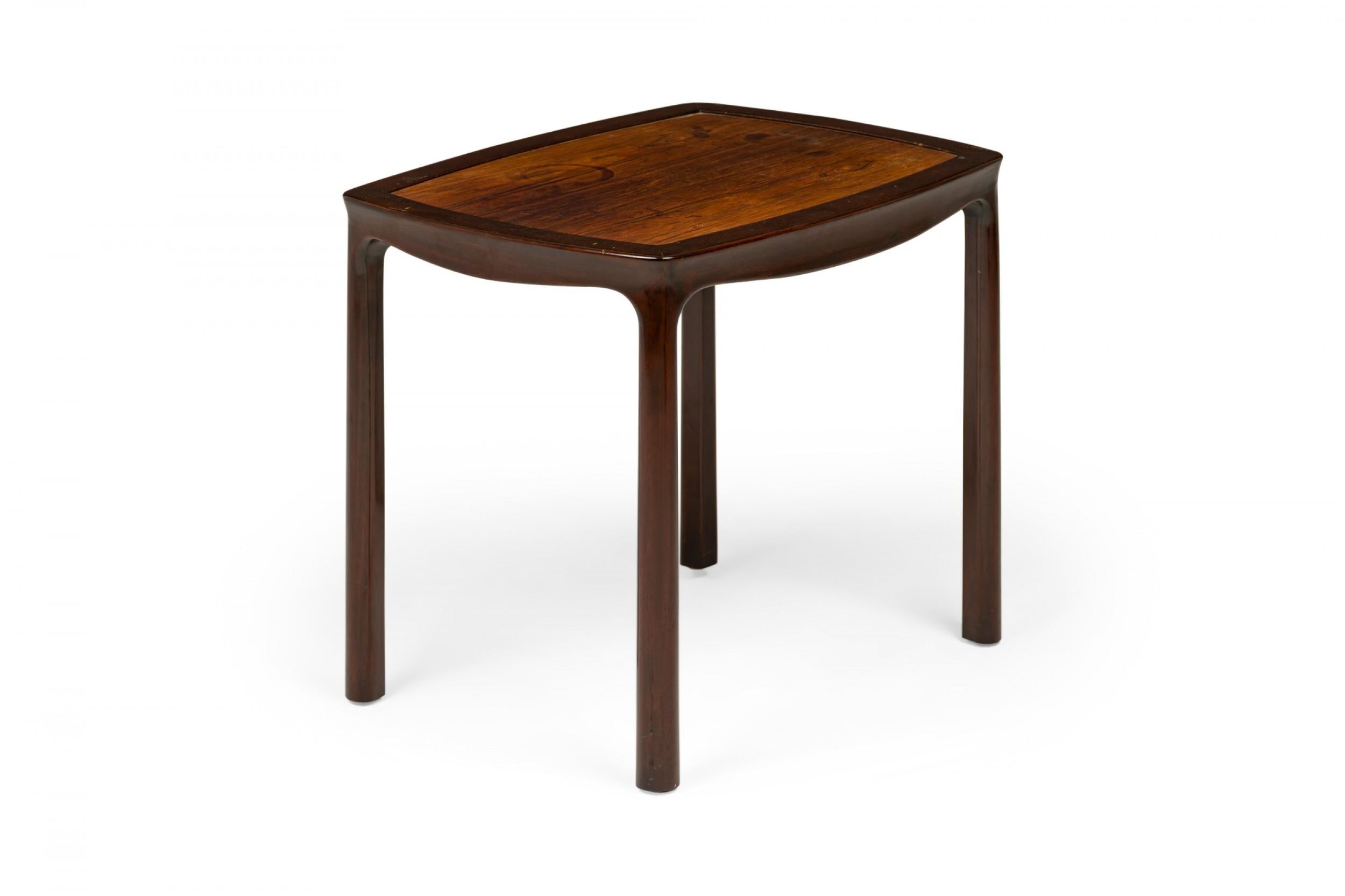 American Edward Wormley for Dunbar Wood Framed Inset Top End / Side Table For Sale