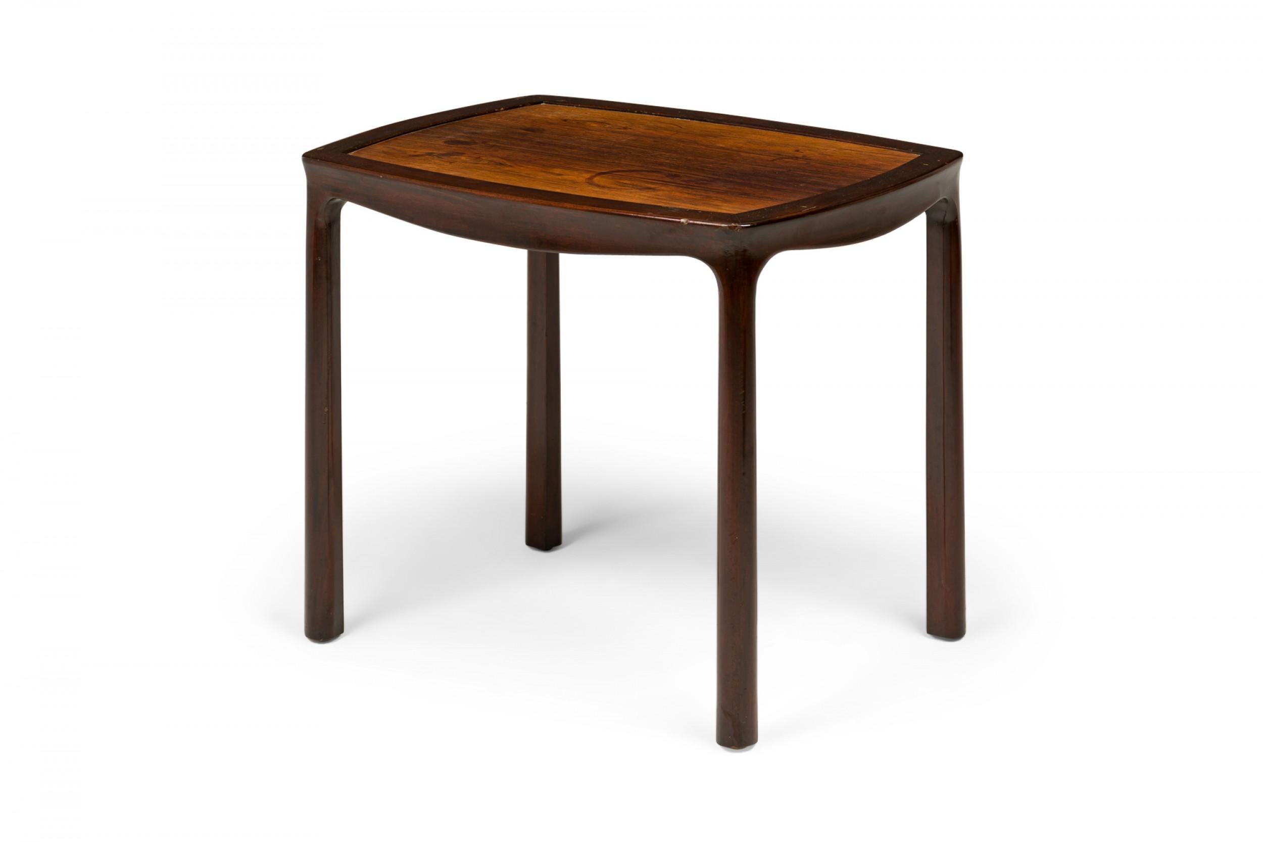 Edward Wormley for Dunbar Wood Framed Inset Top End / Side Table For Sale