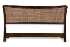 Edward Wormley for Dunbar Wooden Frame Caned Panel Full-Size Bed Headboard
