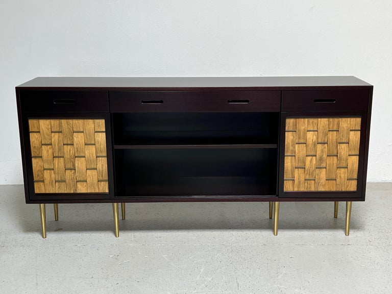 Edward Wormley for Dunbar Woven Front Cabinet For Sale 8