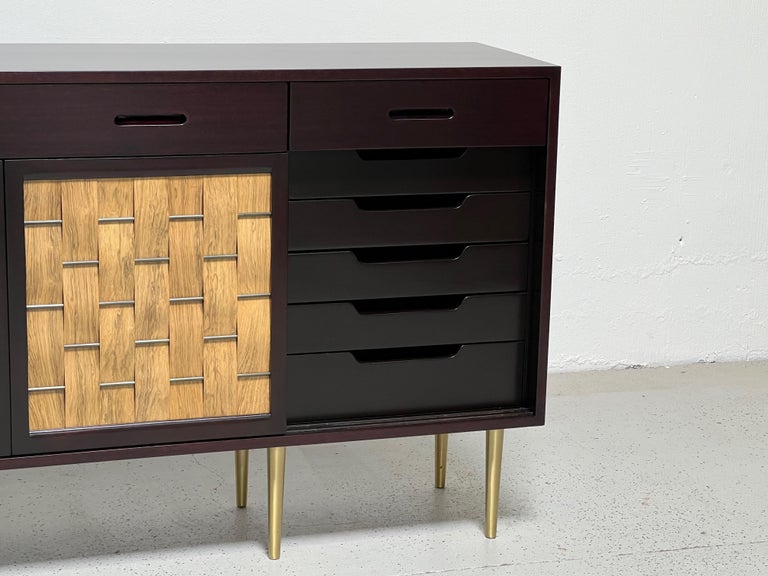 Edward Wormley for Dunbar Woven Front Cabinet For Sale 10