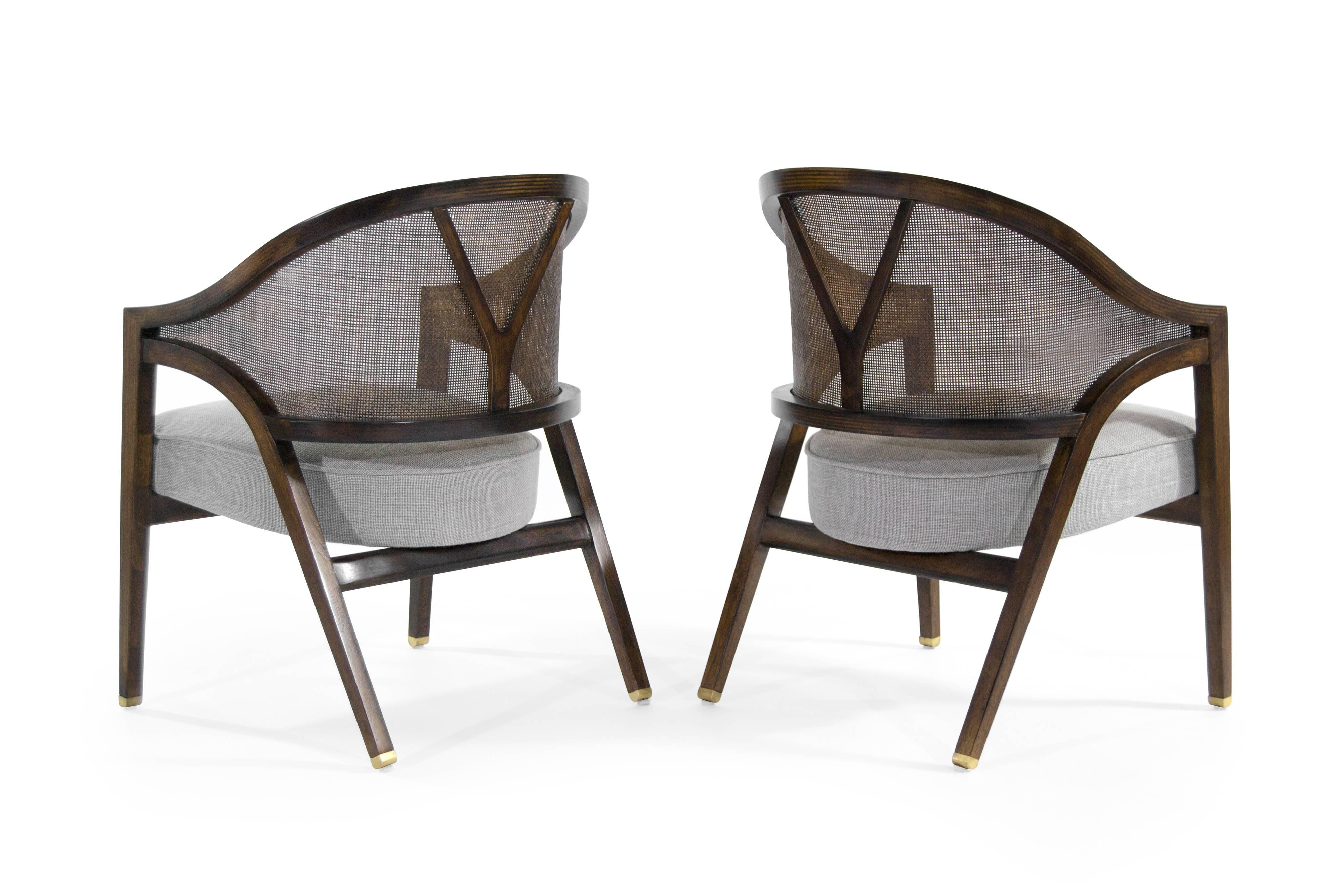 American Edward Wormley for Dunbar Y-Back Captain Chairs