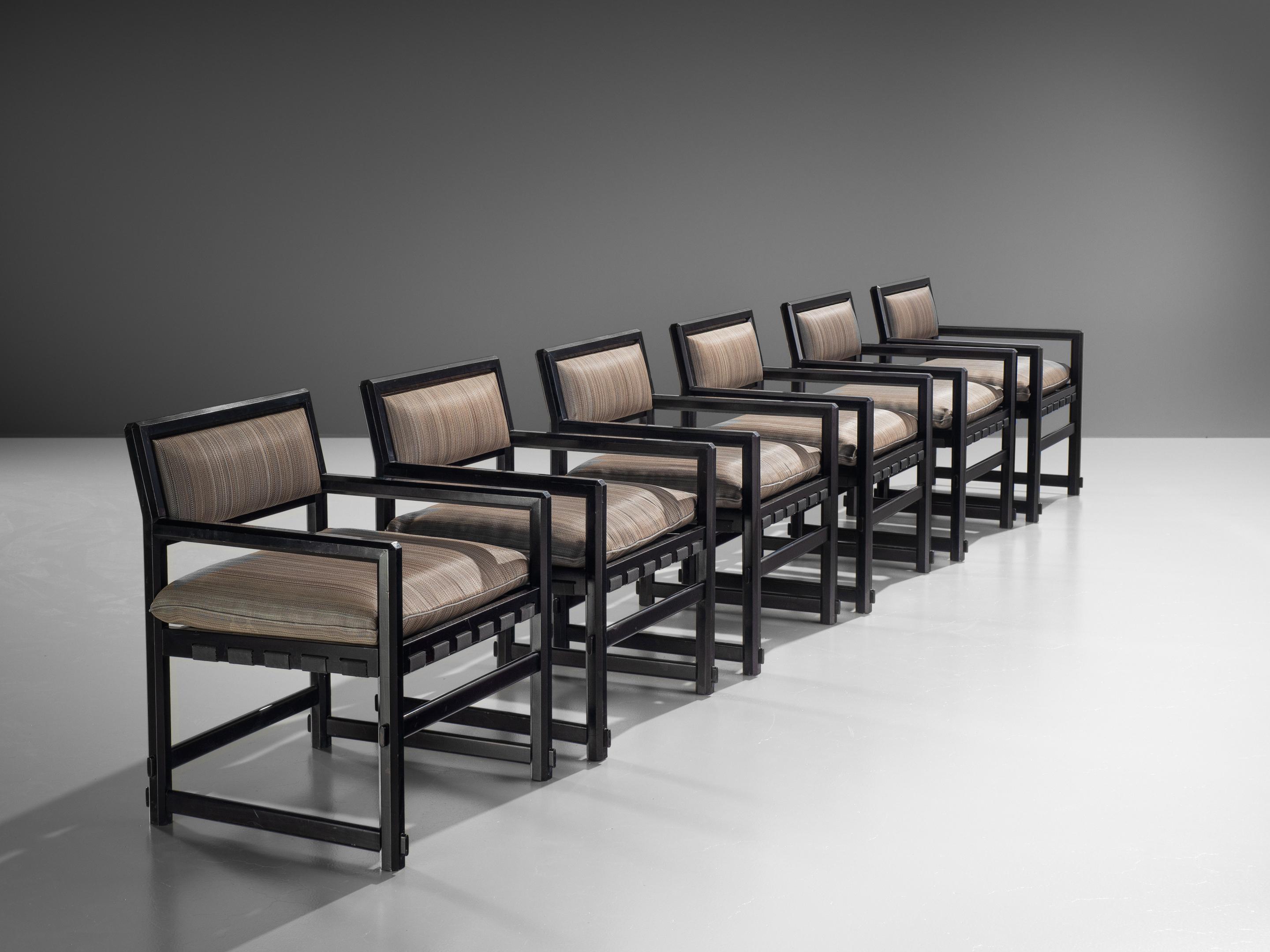 Ensemble universel de six chaises de salle à manger Edward Wormley pour Mobilier  Bon état - En vente à Waalwijk, NL