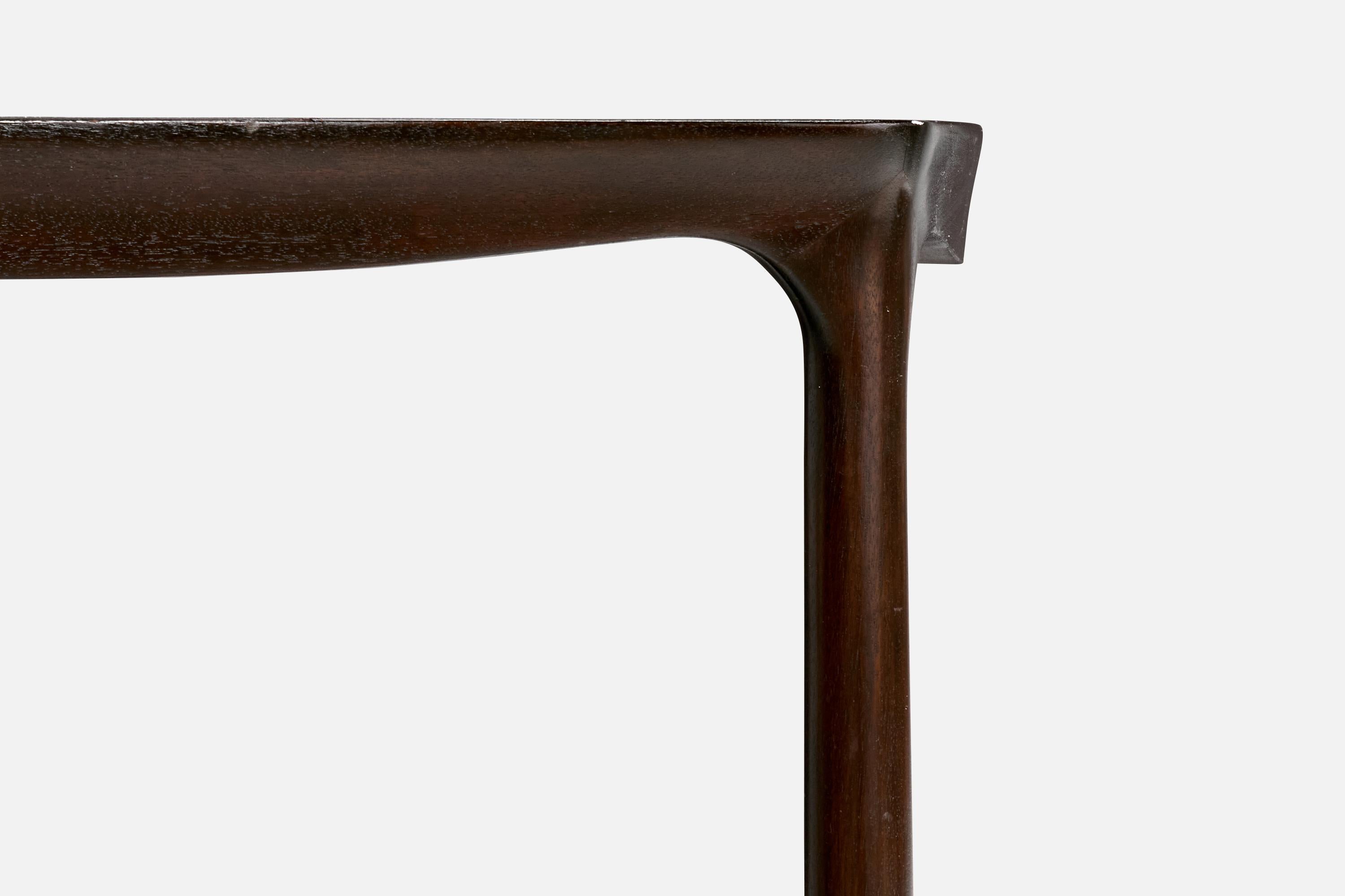 Edward Wormley, Tavolo da gioco, Wood, USA, anni '60 In condizioni buone a High Point, NC