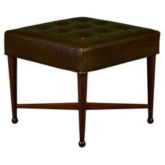 Ottoman en cuir vert d
Edward Wormley pour Dunbar