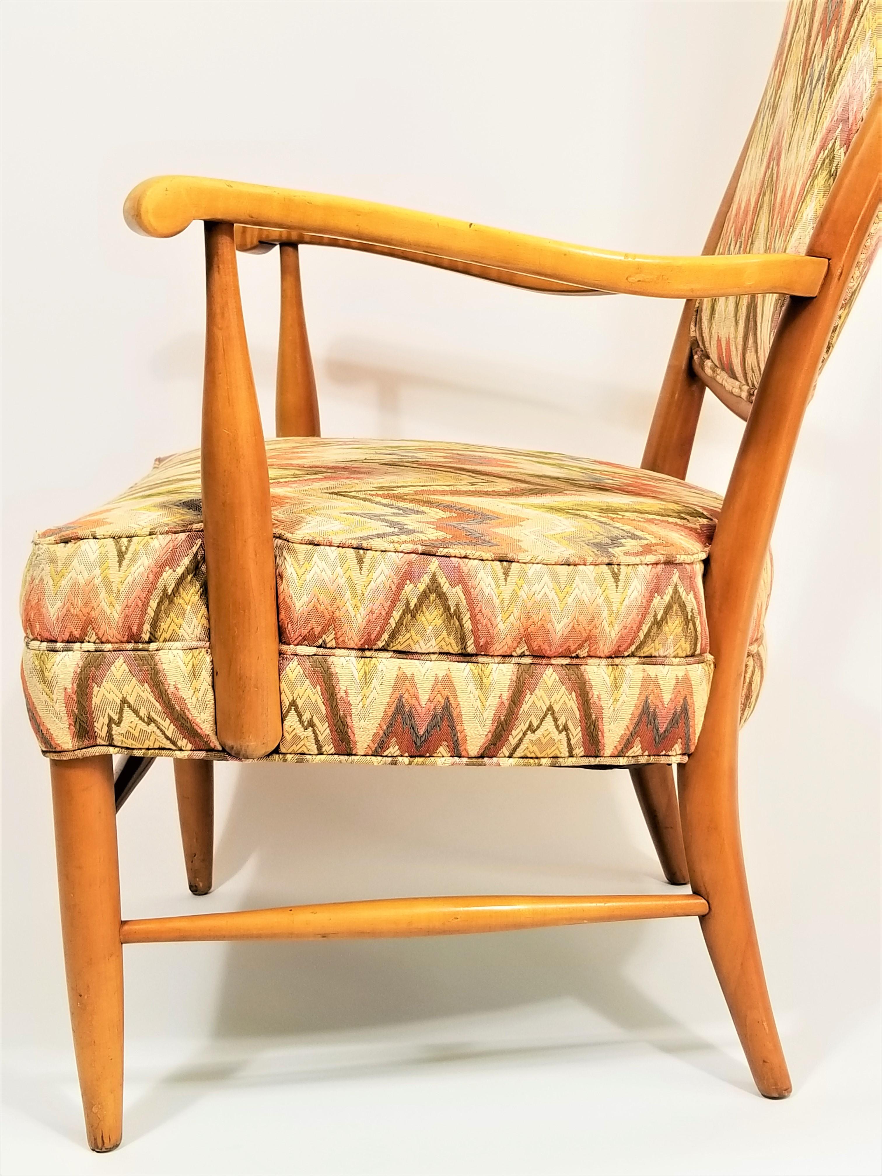 Maxwell Royal High Back Chair Midcentury For Sale 2