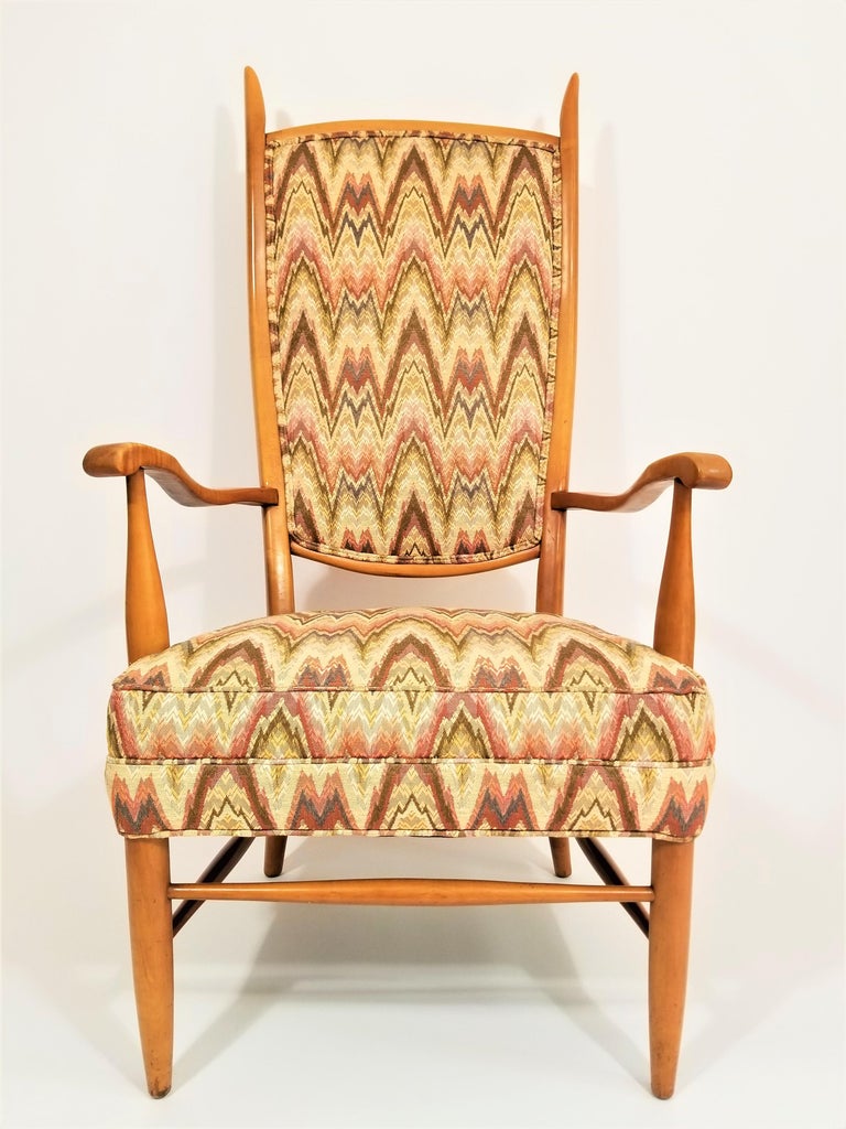 Maxwell Royal High Back Chair Midcentury For Sale at 1stDibs