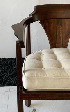 Edward Wormley Horseshoe Armchairs, a Pair, 1950's