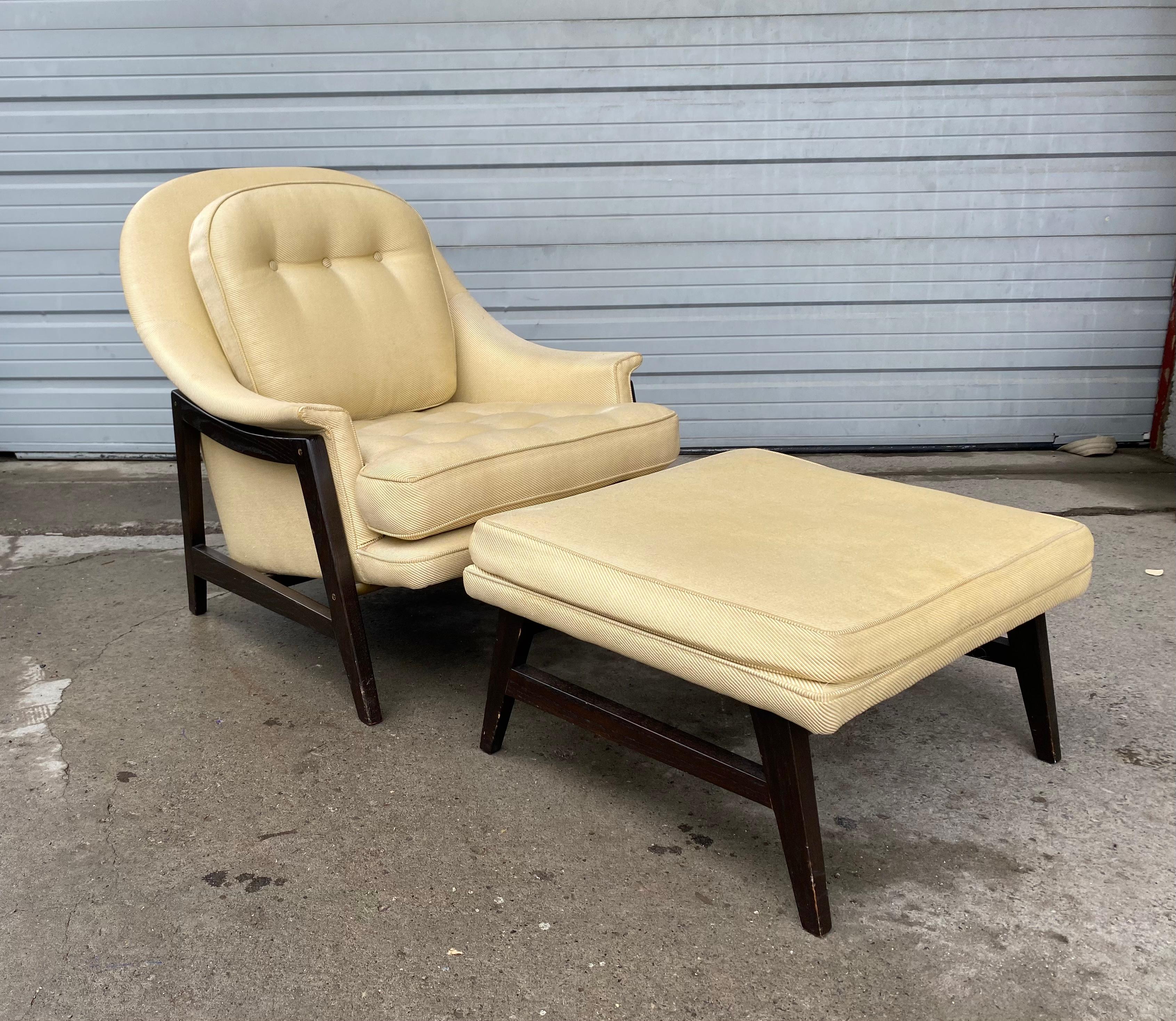 American Edward Wormley Janus Lounge Chair & Ottoman  Model 5701, Dunbar, 1957