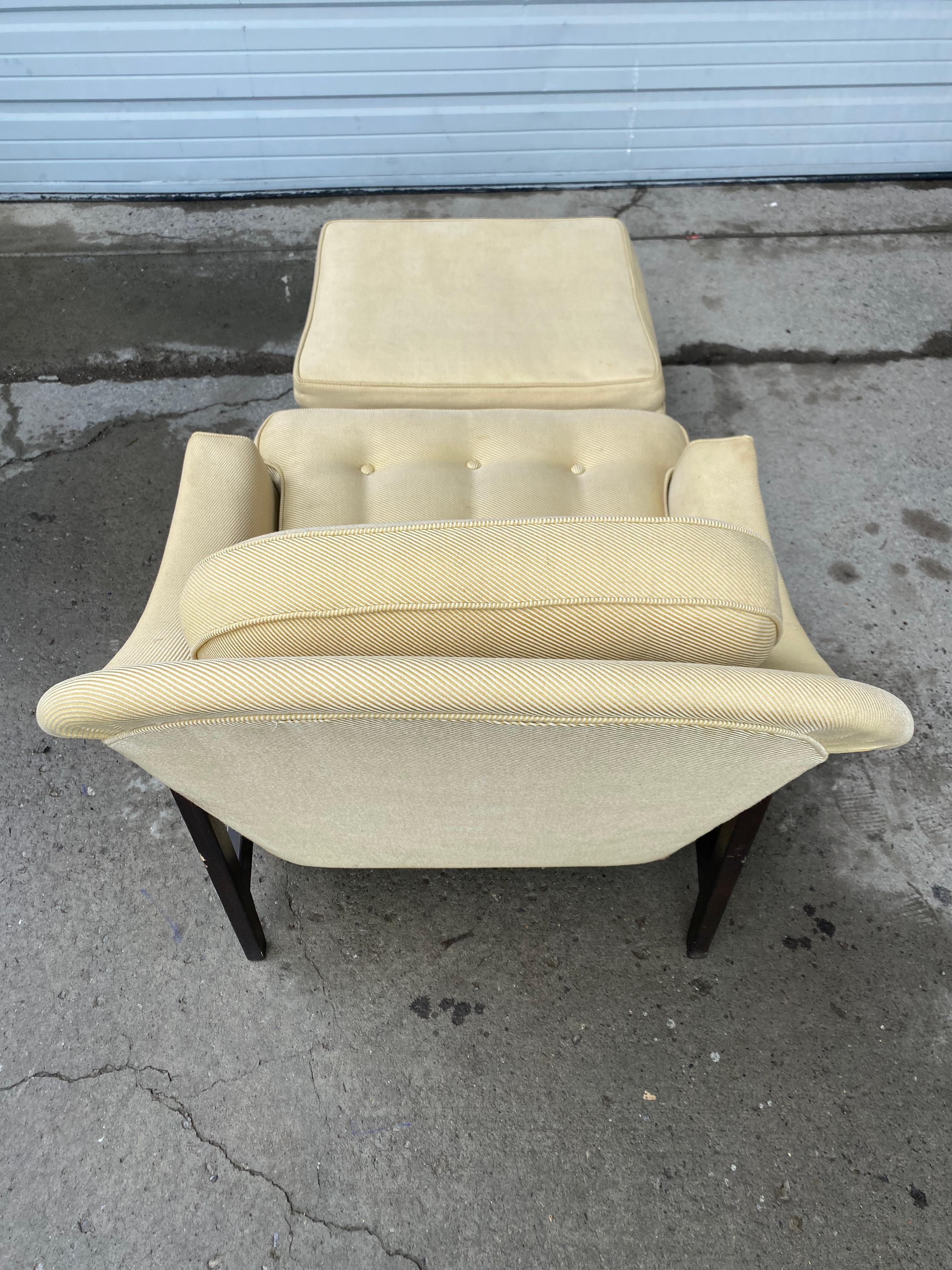 Edward Wormley Janus Lounge Chair & Ottoman  Model 5701, Dunbar, 1957 In Good Condition In Buffalo, NY