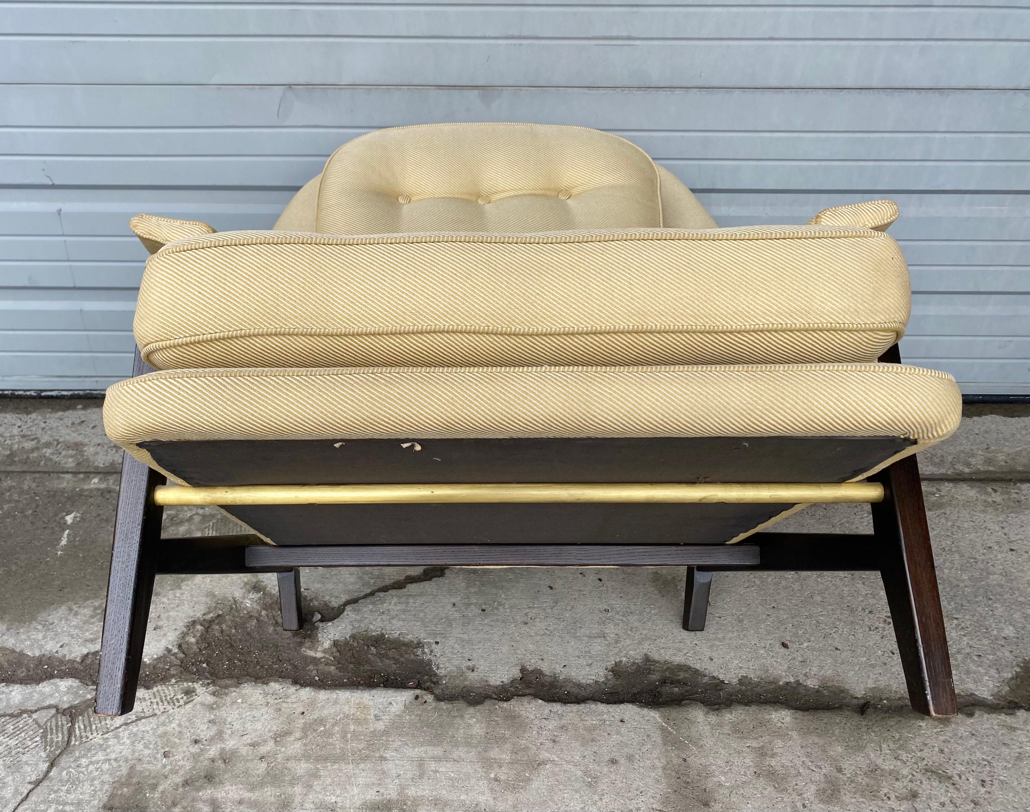Fabric Edward Wormley Janus Lounge Chair & Ottoman  Model 5701, Dunbar, 1957