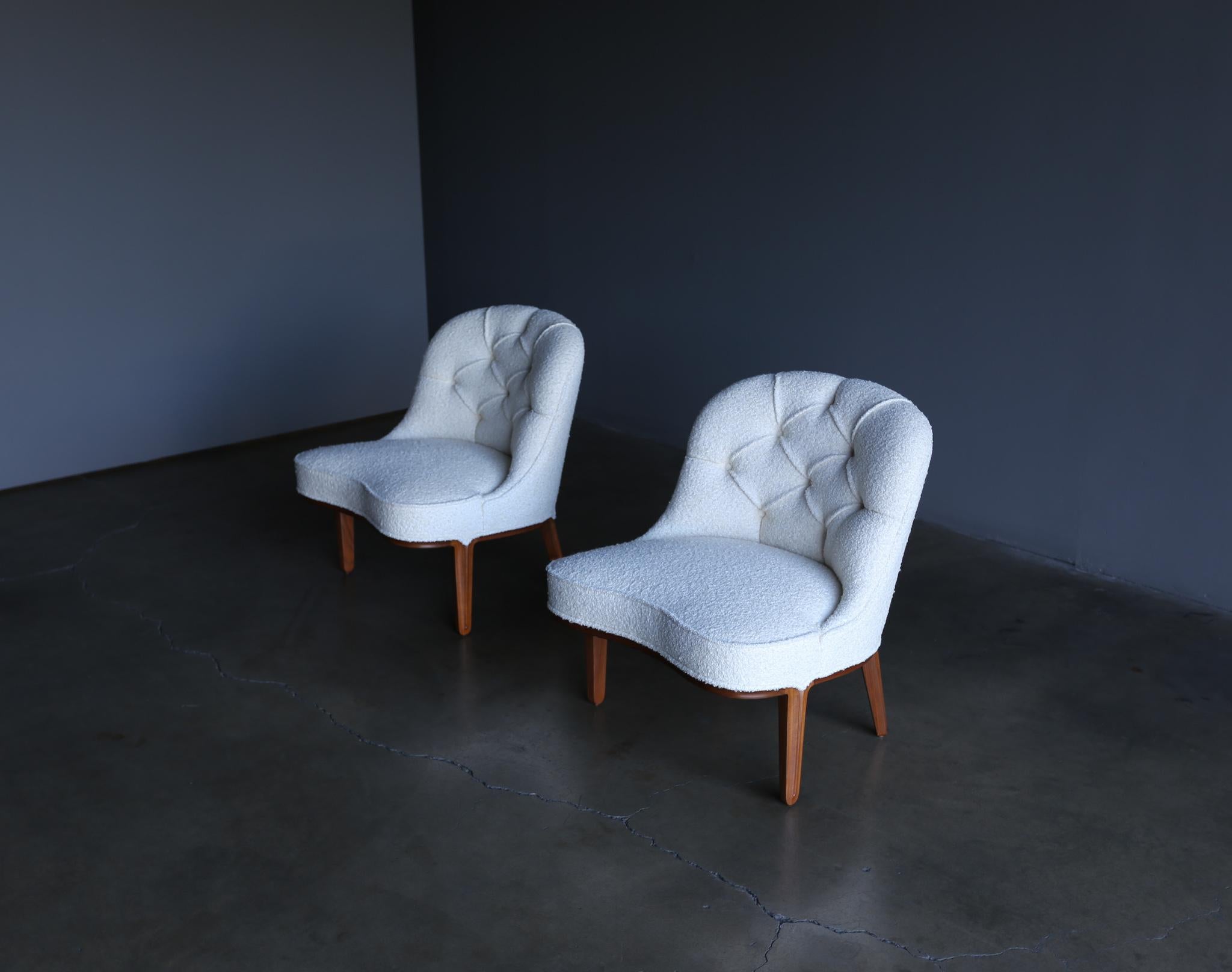 20th Century Edward Wormley Janus Lounge Chairs for Dunbar, circa 1955