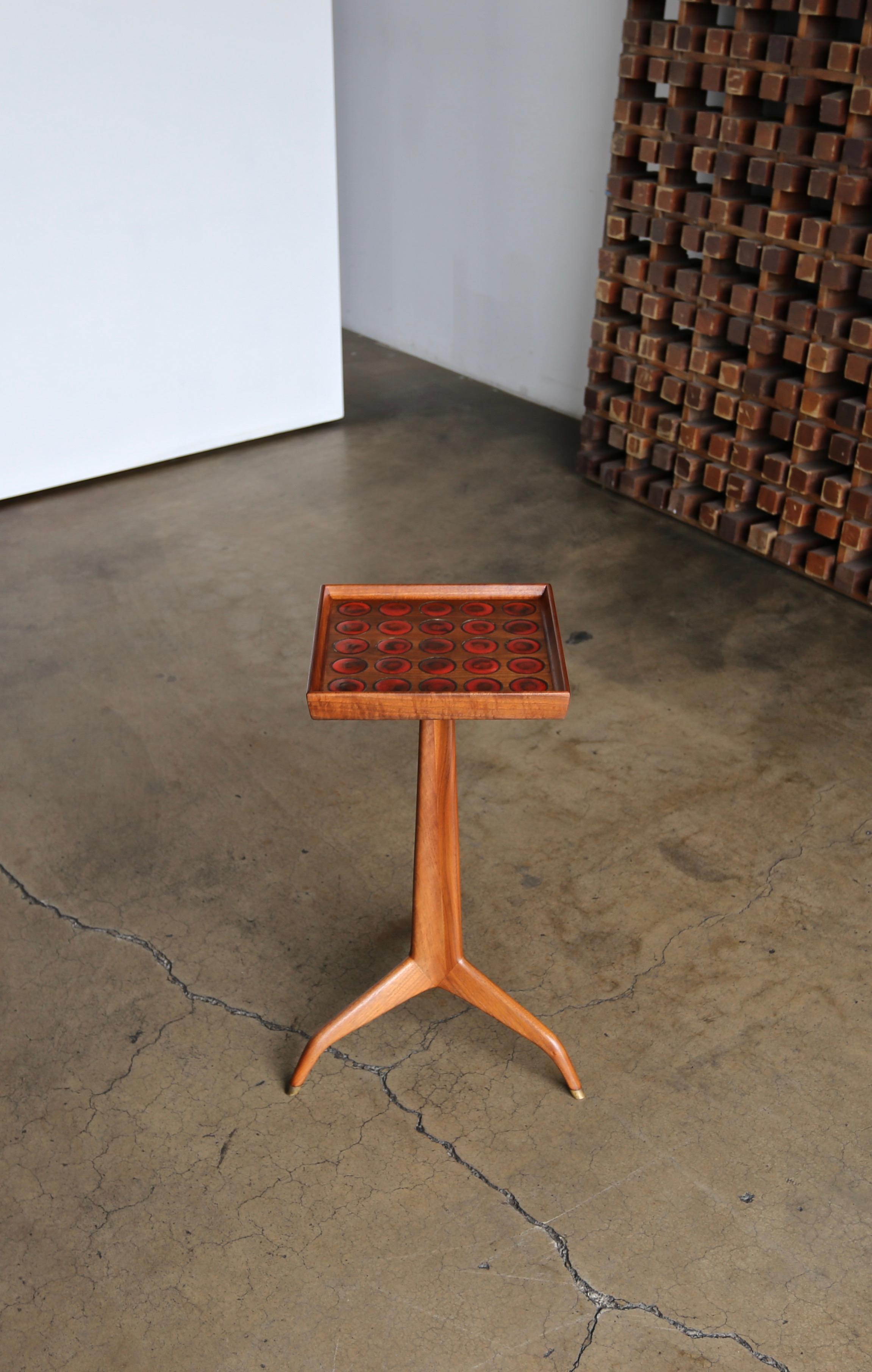 Edward Wormley Janus Occasional Table with Natzler Tiles for Dunbar, circa 1960 7